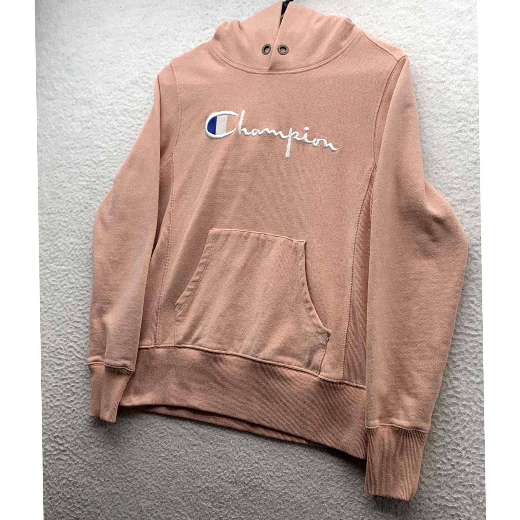 Champion Champion Hoodie Adult Medium Pink Sweatshirt Reverse Weave Gusset No Drawstring Size M / US 6-8 / IT 42-44 - 3 Thumbnail