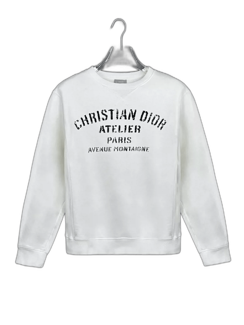 Dior DIOR White Casual Long Sleeve Sweatshirt for Men Size US S / EU 44-46 / 1 - 1 Thumbnail