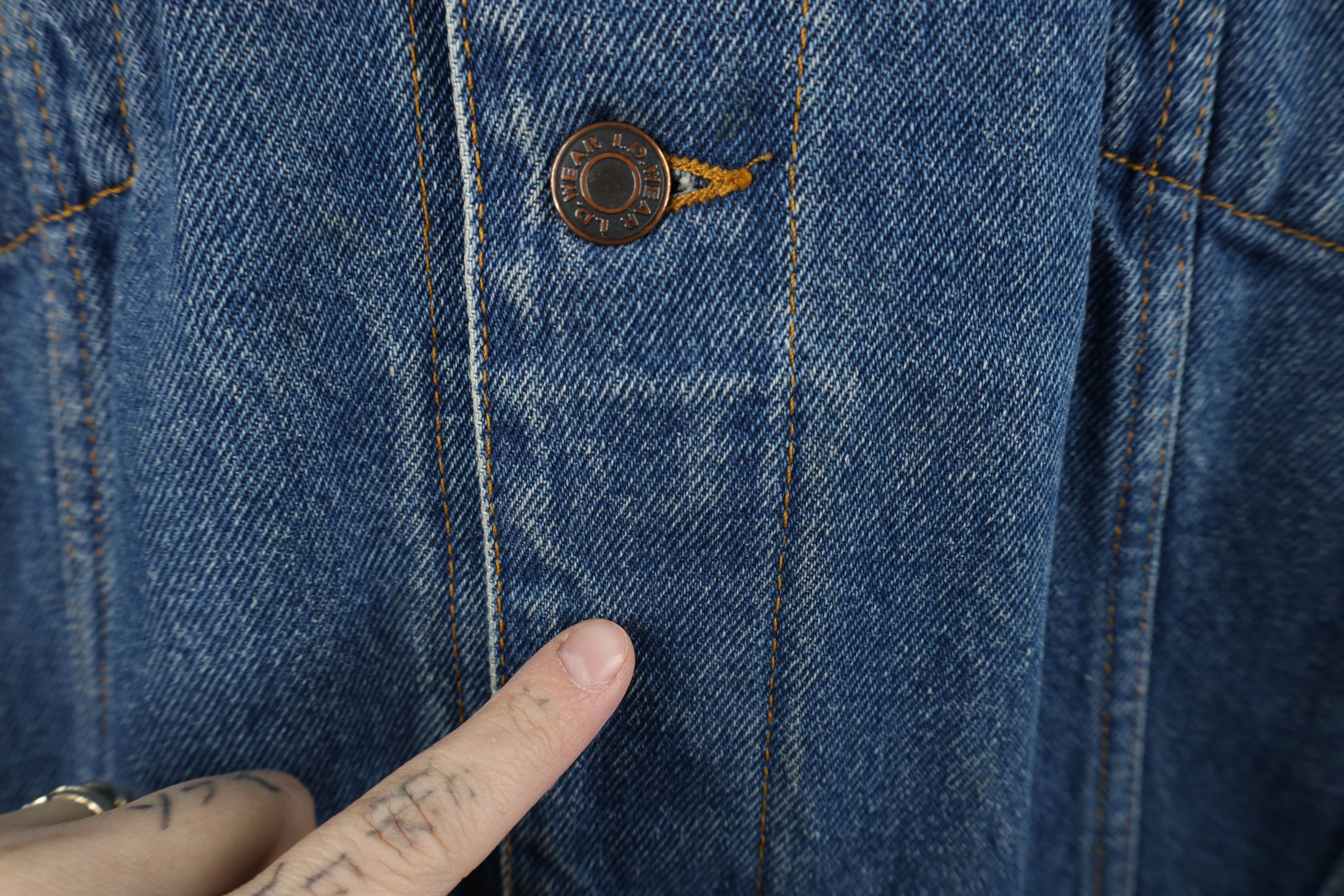 Vintage Vintage 90s Streetwear Leather Collar Denim Trucker Jacket Size US L / EU 52-54 / 3 - 5 Thumbnail