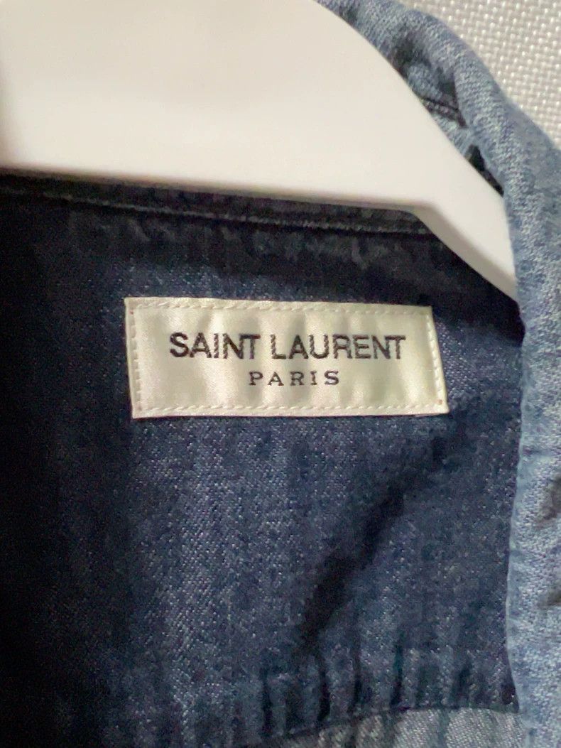 Saint Laurent Paris Saint Laurent Paris Denim shirt 2505-Nextarrow Size US M / EU 48-50 / 2 - 2 Thumbnail
