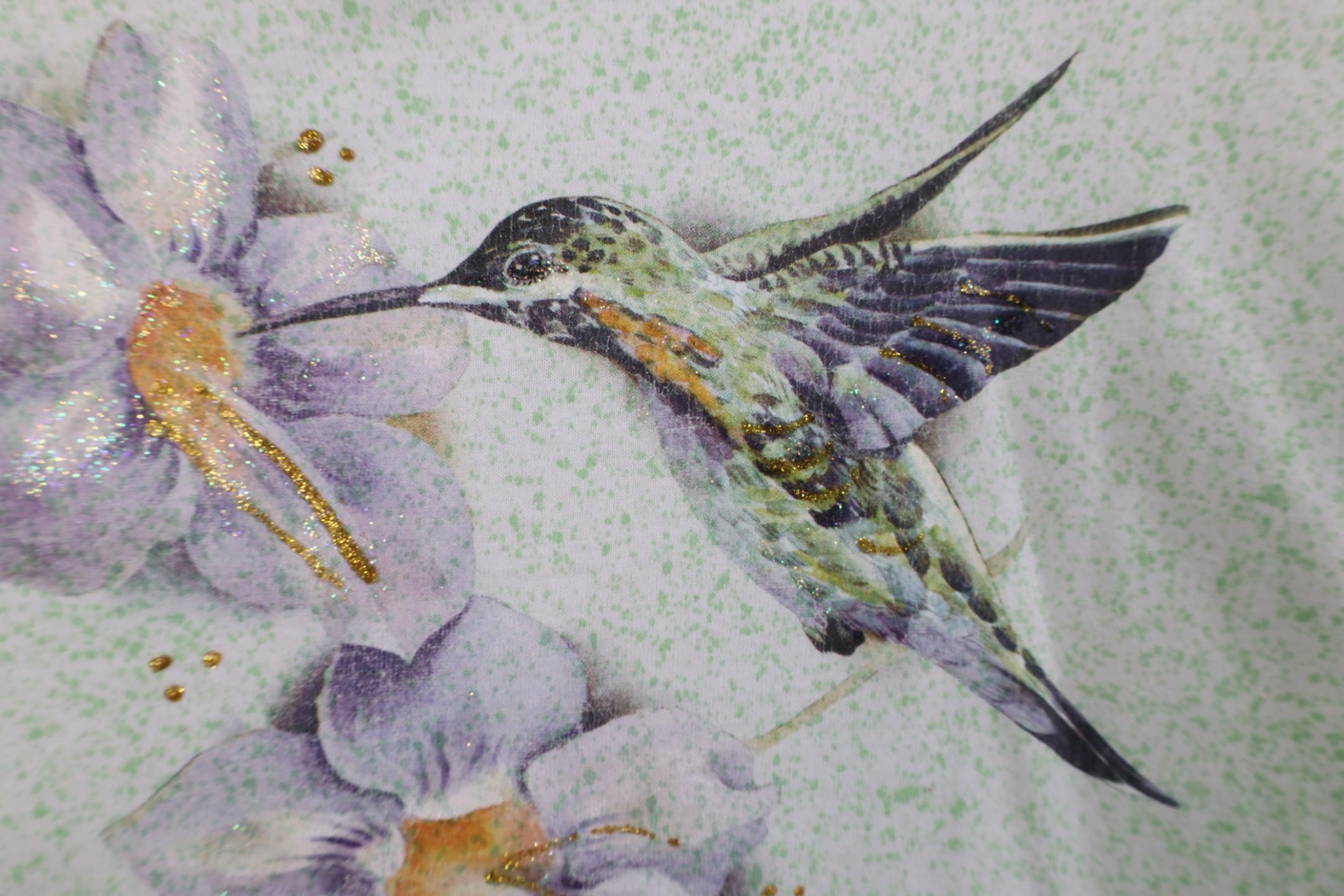Vintage Vintage 90s Y2K Streetwear Hummingbird Flower T-Shirt Size L / US 10 / IT 46 - 5 Thumbnail