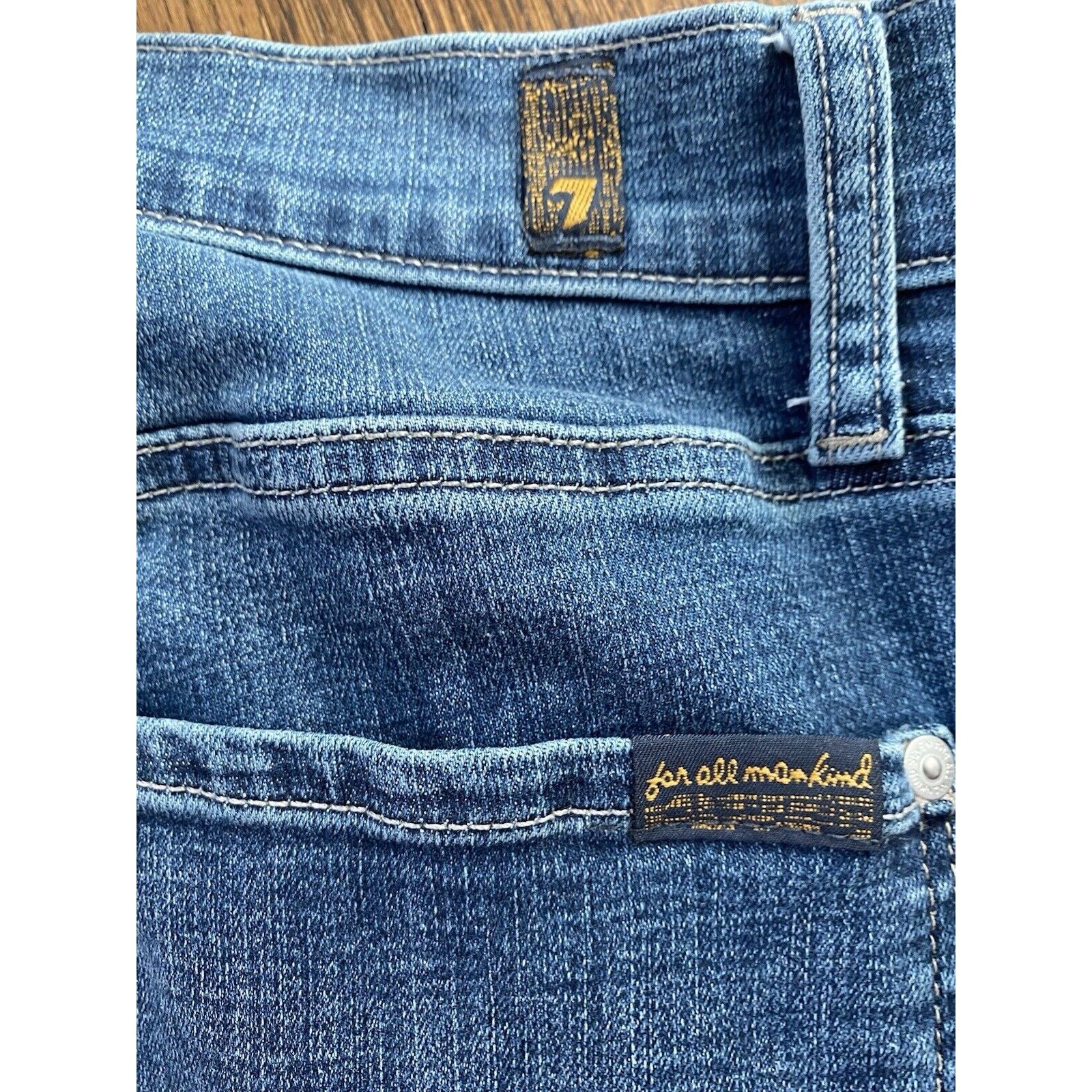 7 For All Mankind 7 For All Mankind Jeans 38x33 Blue Straight Leg Denim Austyn Size US 38 / EU 54 - 5 Thumbnail