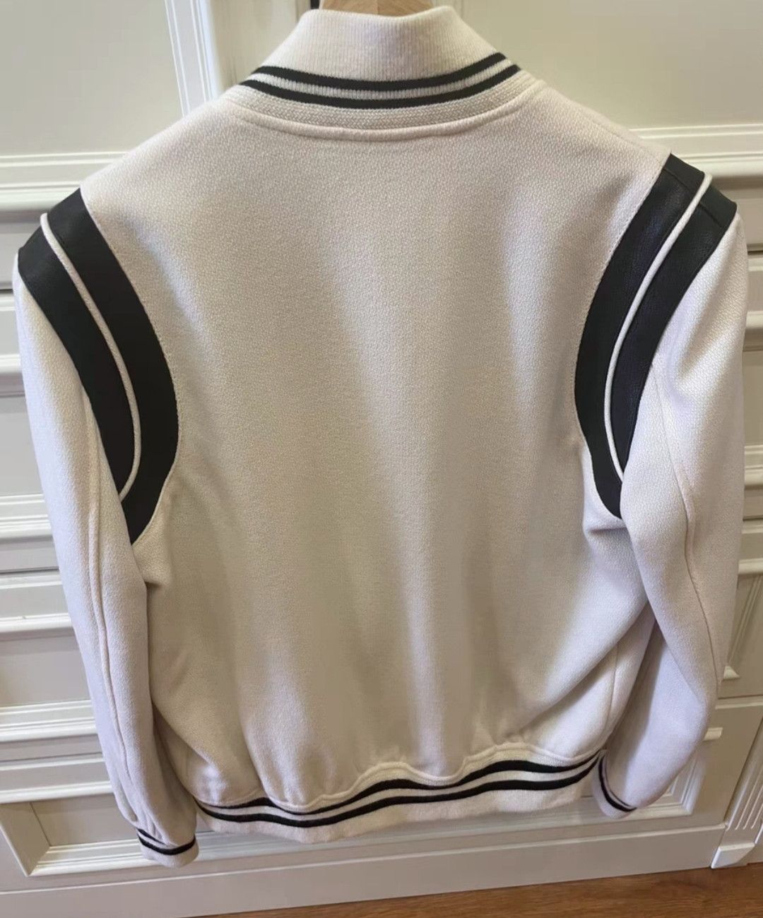 Saint Laurent Paris saint laurent white patchwork baseball jacket Size US M / EU 48-50 / 2 - 2 Thumbnail