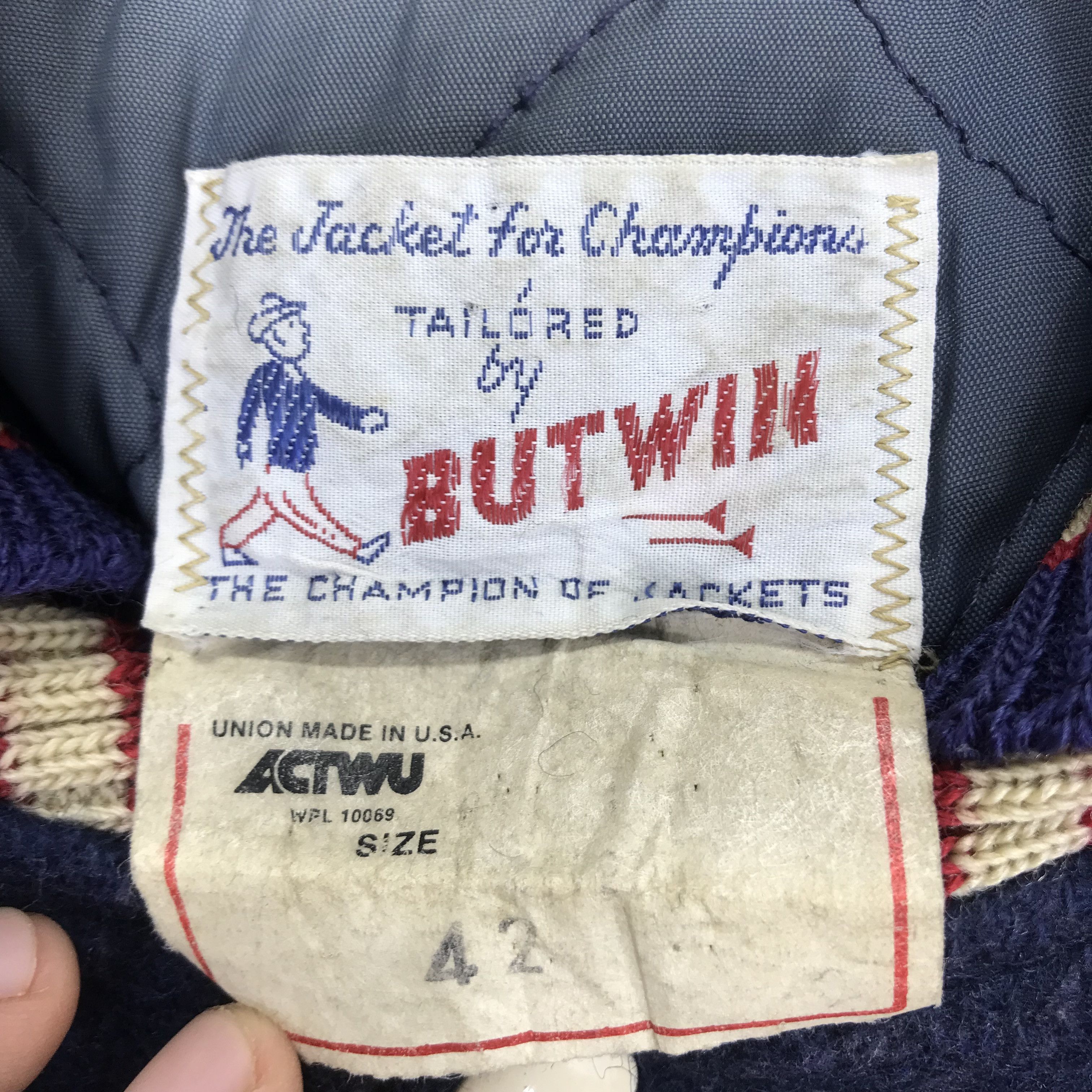 Vintage Vintage 80s Butwin Wisconsin Varsity Stadium Wool Jacket Size US L / EU 52-54 / 3 - 10 Thumbnail