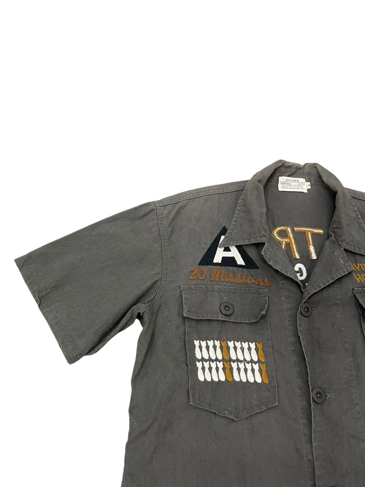 Avirex Embroydery Linen Shirt Avirex WWII Japan Faded 5🟩9 Size US L / EU 52-54 / 3 - 12 Thumbnail
