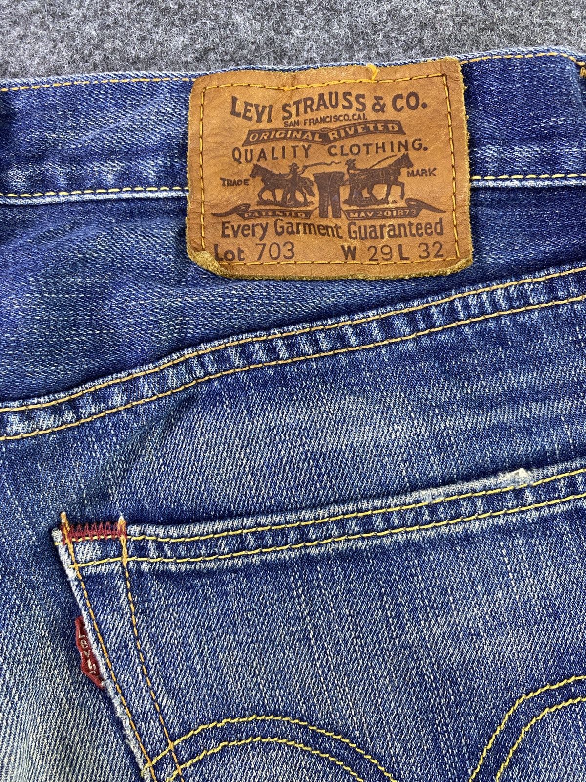Levi's Vintage Levi's 703 Distressed Blue Wash Jeans - J847 Size US 31 - 9 Thumbnail