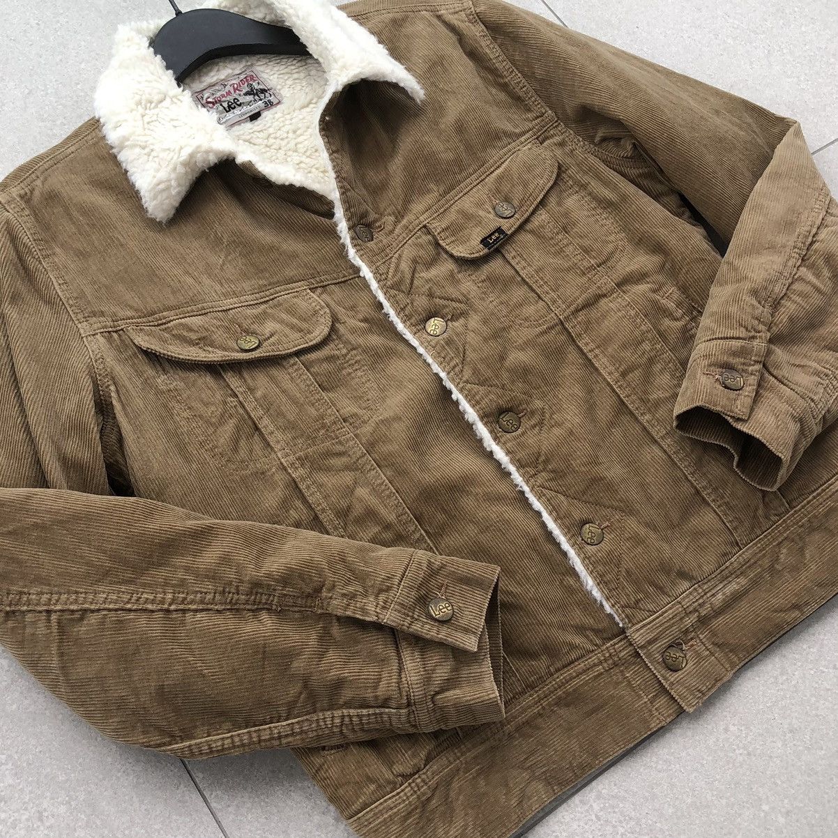 Lee Vintage Storm Rider Lee Lined Sherpa Corduroy Trucker Jacket Size US M / EU 48-50 / 2 - 4 Thumbnail