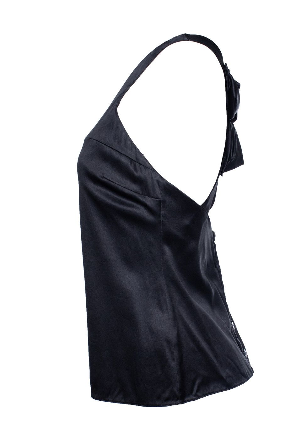 Chanel Chanel, black silk top with bow on the back Size S / US 4 / IT 40 - 5 Thumbnail