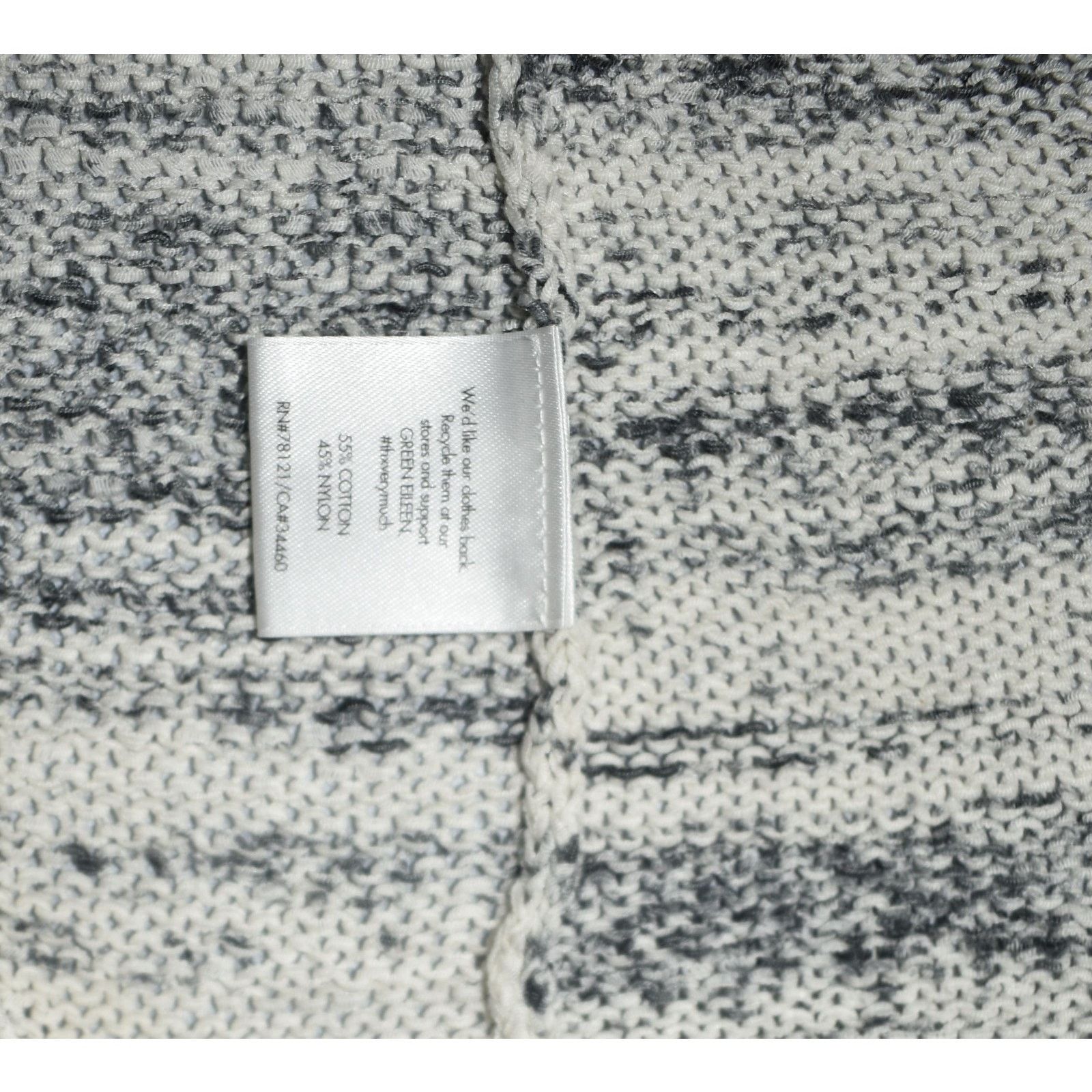 Eileen Fisher EILEEN FISHER Ash Gray Cotton/Nylon Knit V Neck Sweater Sz M Size M / US 6-8 / IT 42-44 - 6 Thumbnail