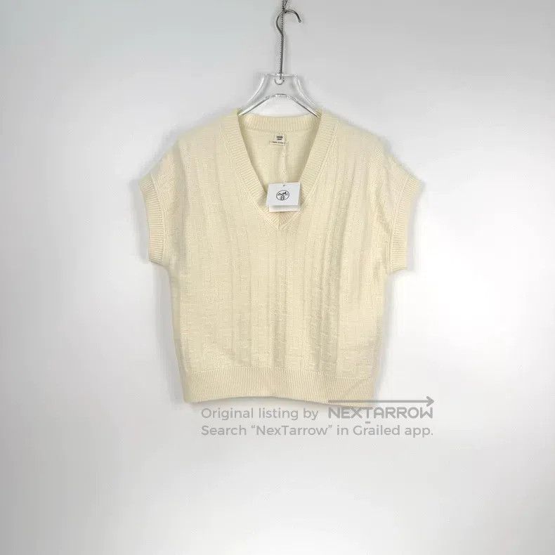 Hermes Hermes Beige Wool Printed Knit Vest Size XS / US 0-2 / IT 36-38 - 3 Thumbnail