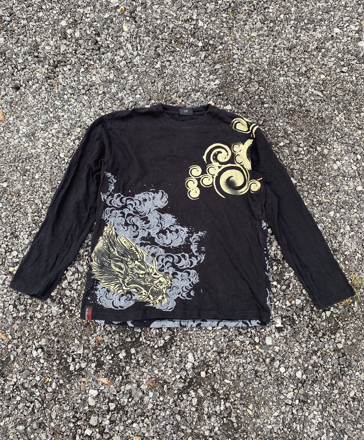 image of Bullet Noise Sukajan Shirt in Black, Men's (Size Medium)