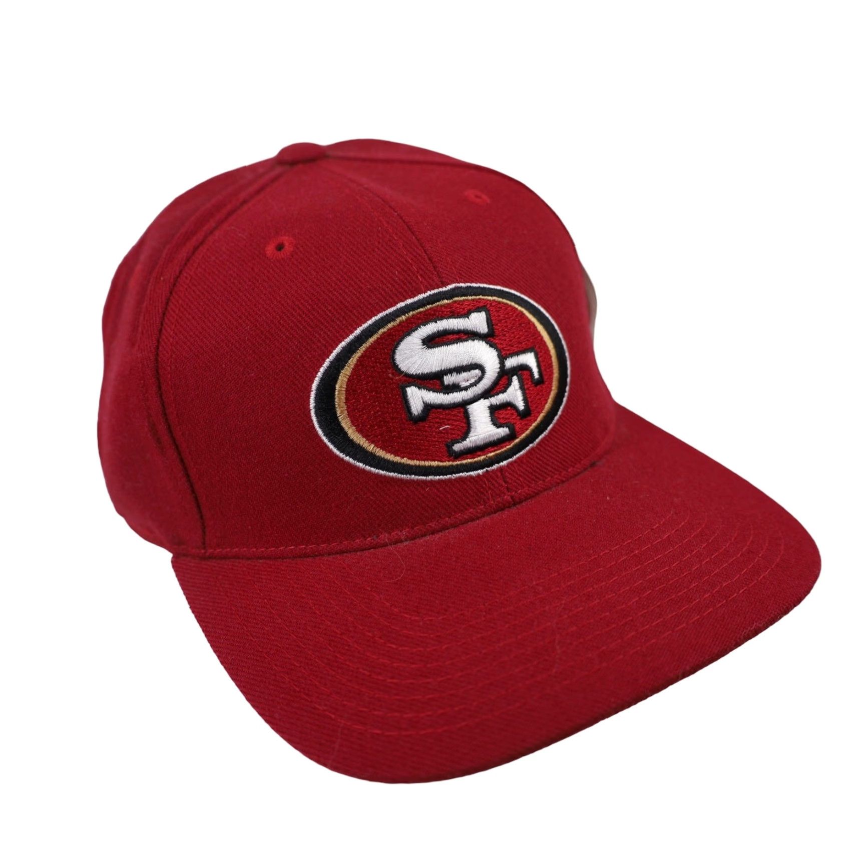 Sports Specialties VINTAGE Sport Specialties San Francisco 49ers Fitted Cap 7 1/4 Red Mens Size ONE SIZE - 3 Thumbnail