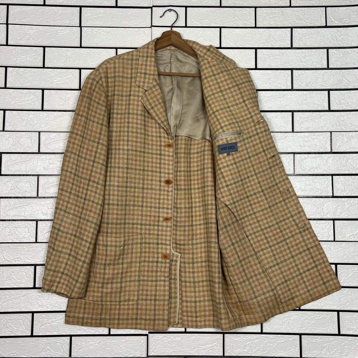 Kenzo Vintage 90's KENZO Checked Suit Jacket Blazer #4126-C187 Size US M / EU 48-50 / 2 - 8 Thumbnail