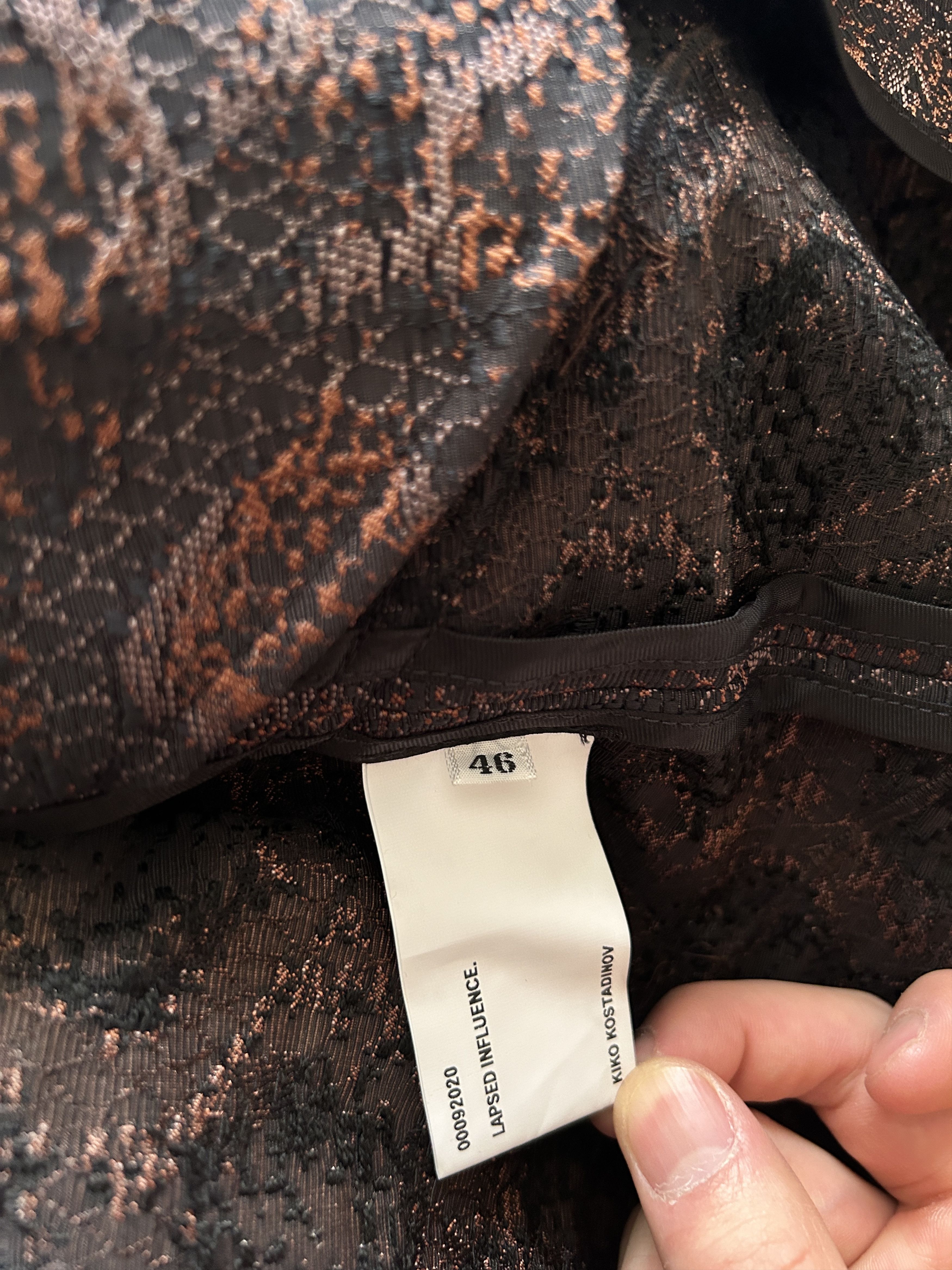 Kiko Kostadinov Kiko Kostadinov FW20 LAHTI ZIP COAT SNAKE Size US S / EU 44-46 / 1 - 12 Thumbnail
