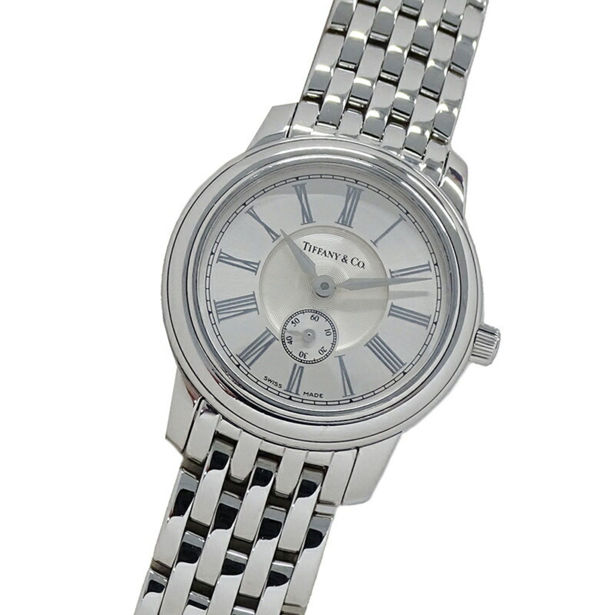 Tiffany Co Tiffany & Co. Women's Markland Watch, Small Second, Quartz, Stainless Steel, Silver, Round, Polished