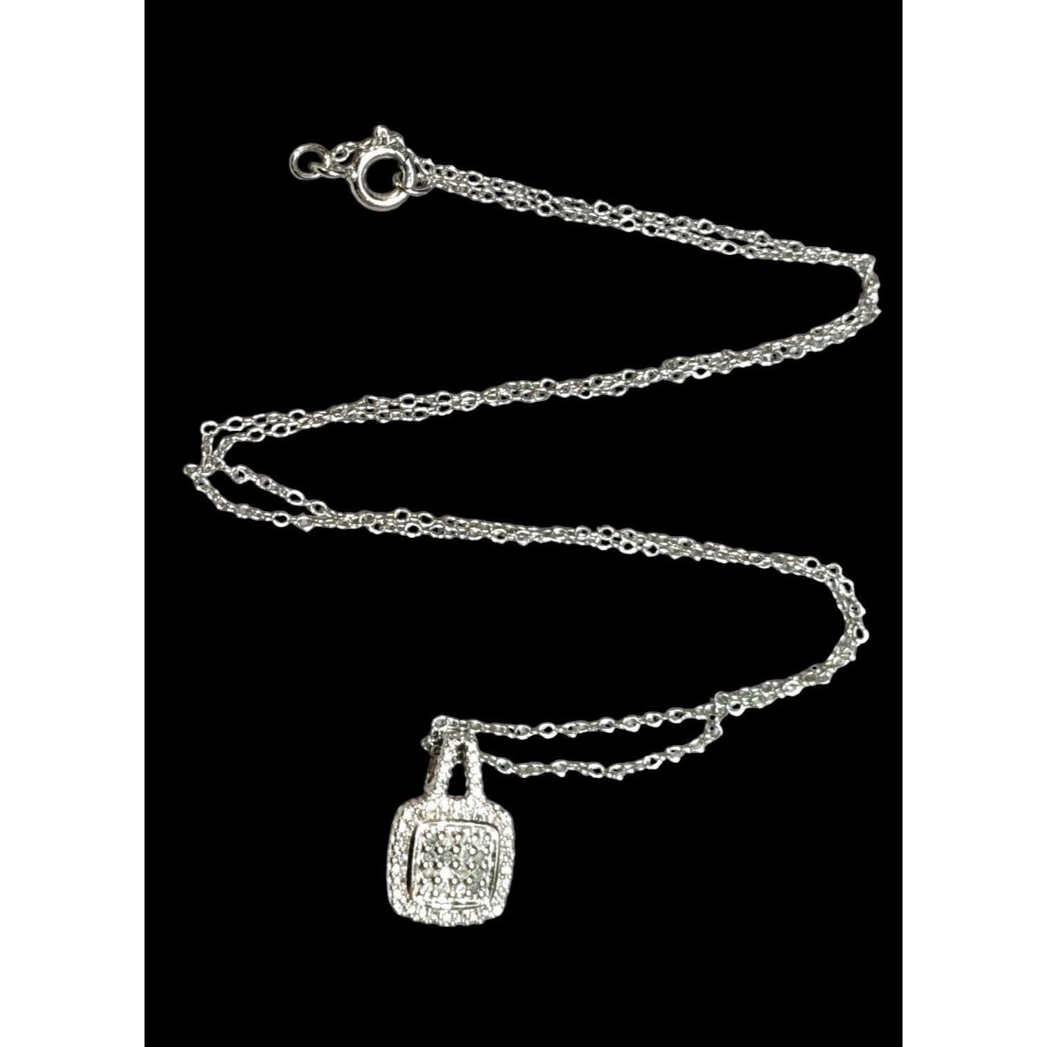 Other Elegant Glam Silver Gemmed Pendant Necklace Size ONE SIZE - 1 Thumbnail