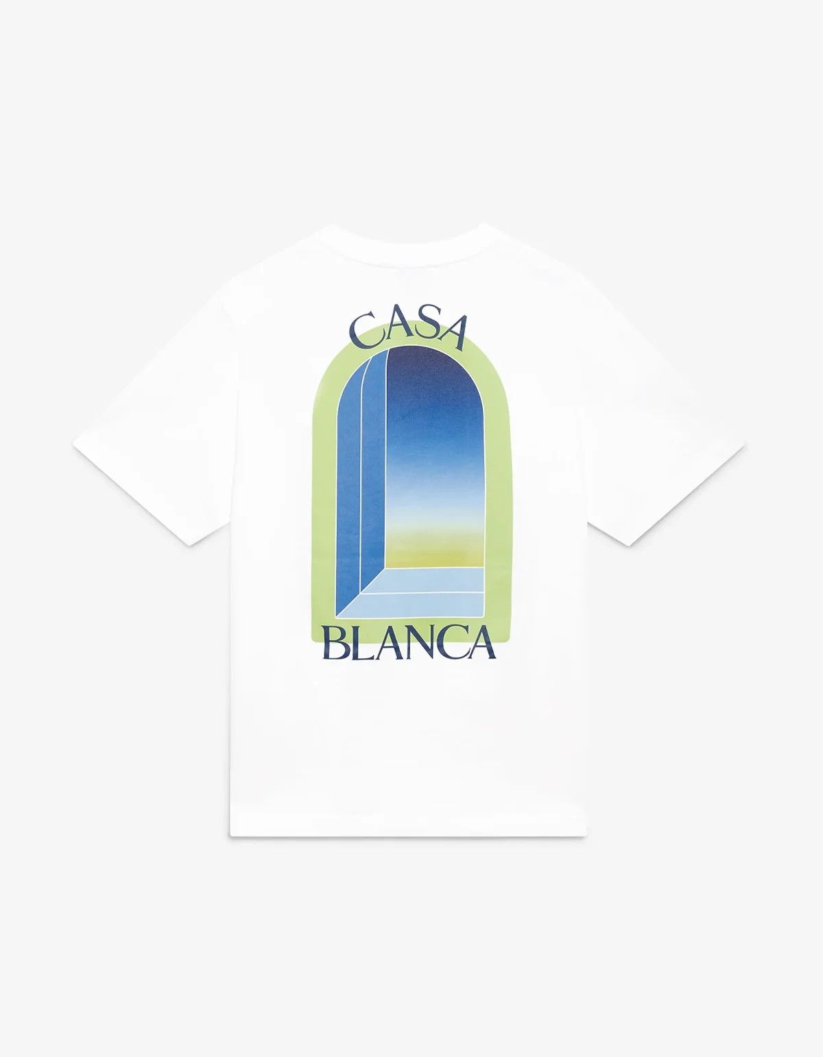 Casablanca White & Lime Arches Short Sleeve T‑Shirt
