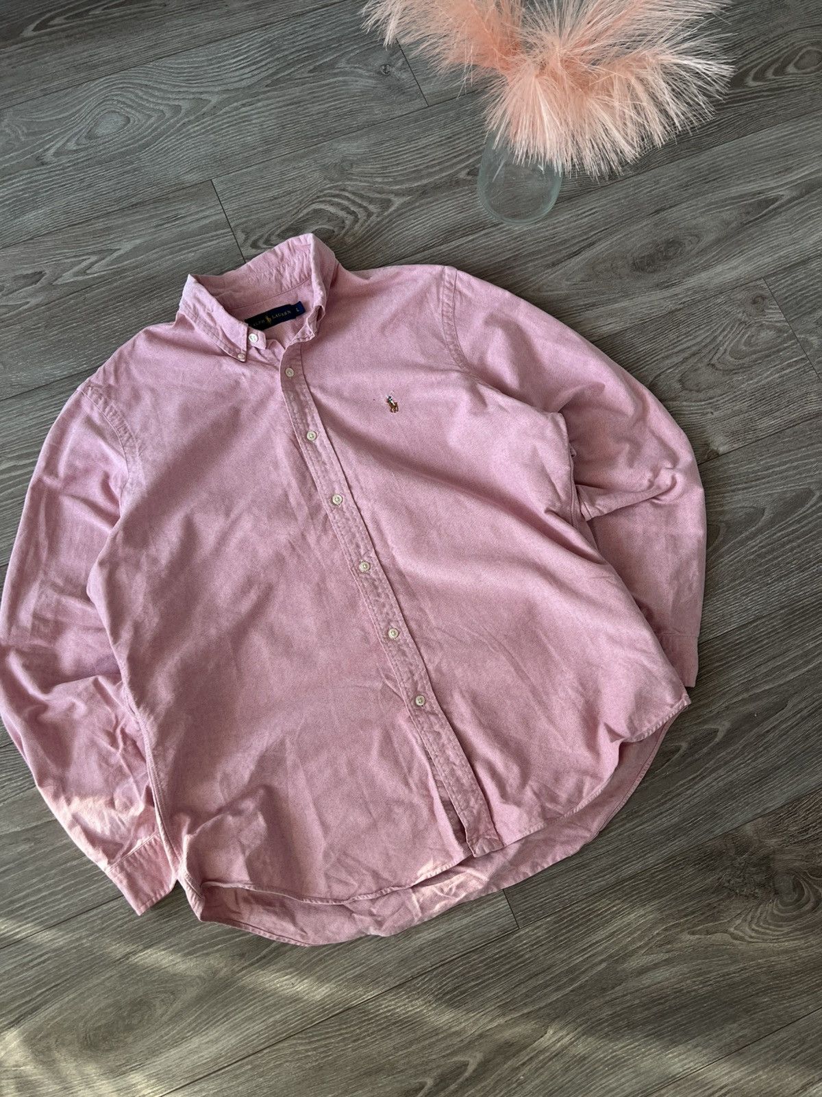 Polo Ralph Lauren × Ralph Lauren ‼️Polo Ralph Lauren RRL Coloured Logo Pink Luxury Shirt‼️ Size US L / EU 52-54 / 3 - 1 Thumbnail