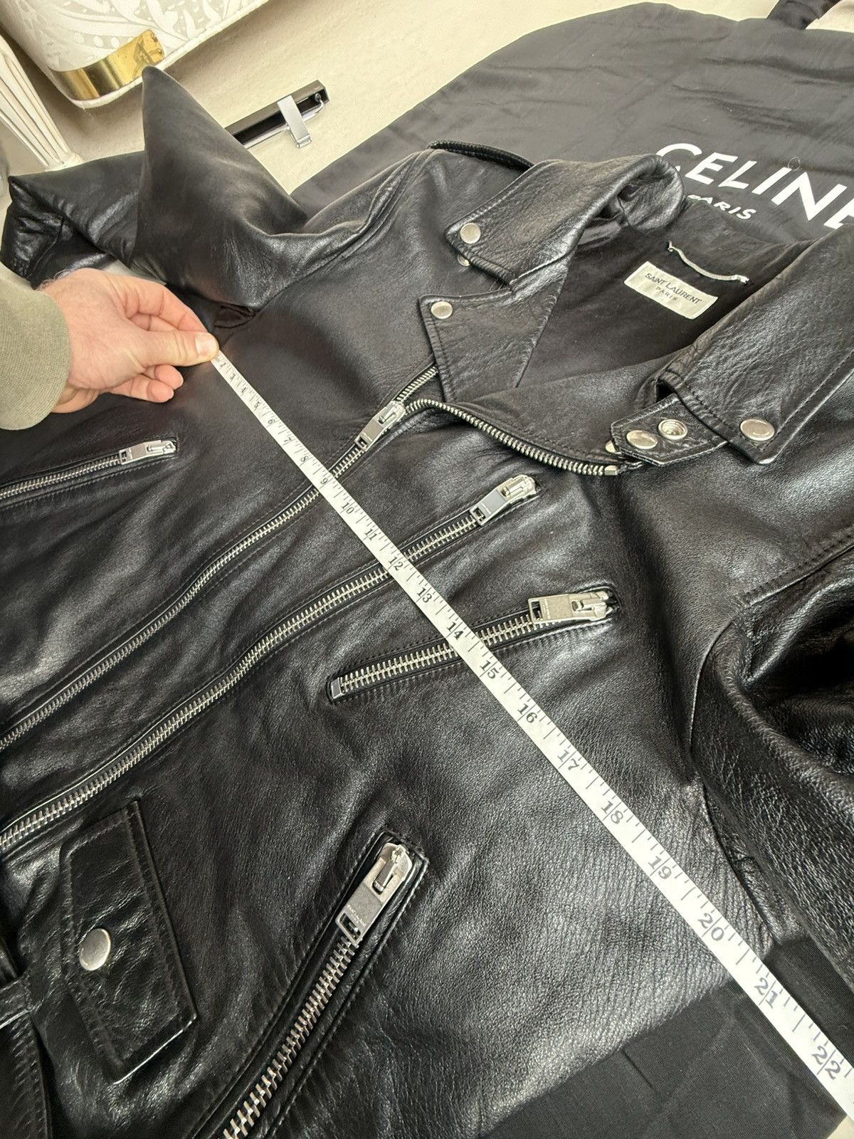 Saint Laurent Paris Saint Laurent Bloodluster leather L17 biker jacket Grail 50 Size US M / EU 48-50 / 2 - 6 Thumbnail