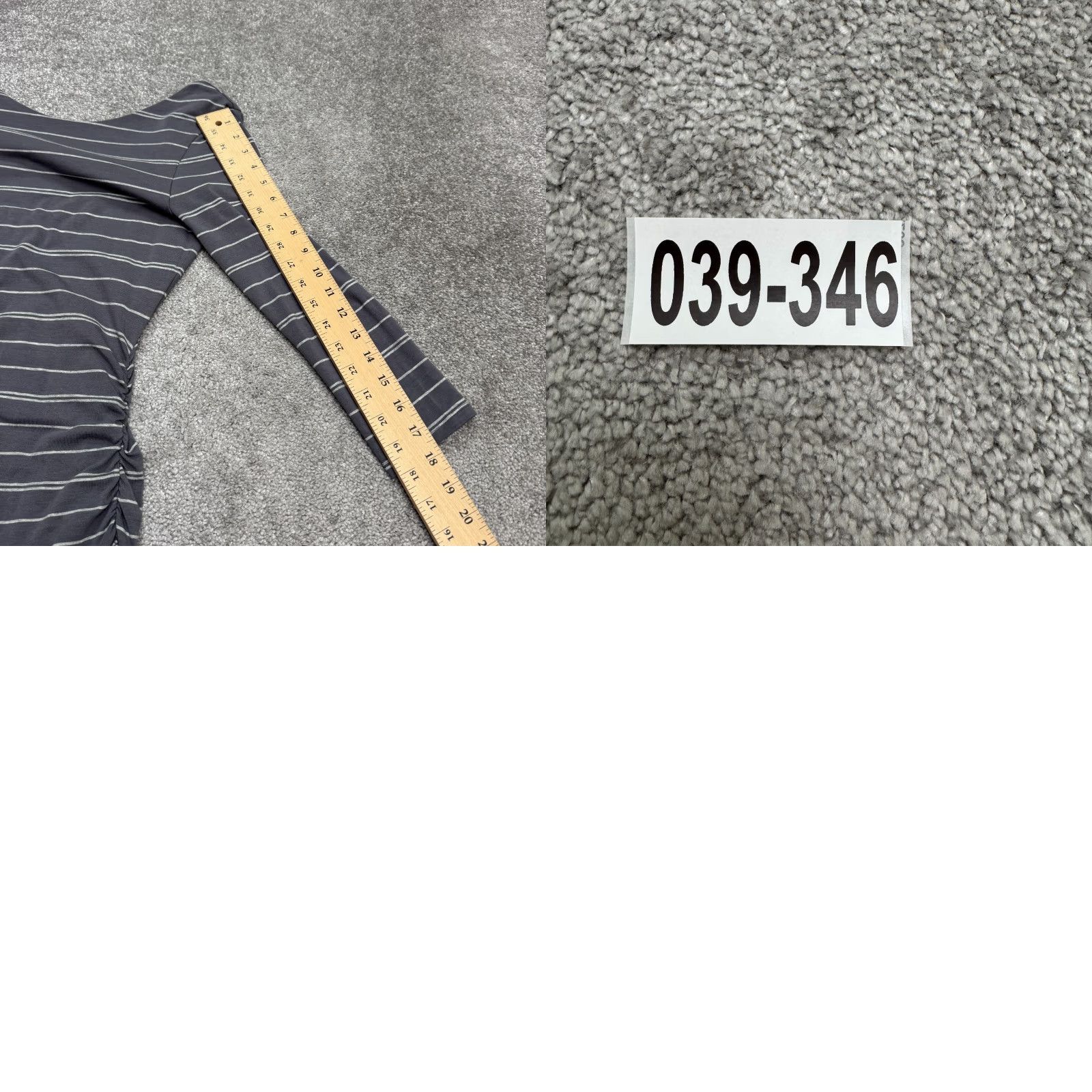 Athleta Athleta Dress Womens XS Gray White Striped Ruched Side Bodycon Midi Long Sleeve Size XS / US 0-2 / IT 36-38 - 10 Thumbnail