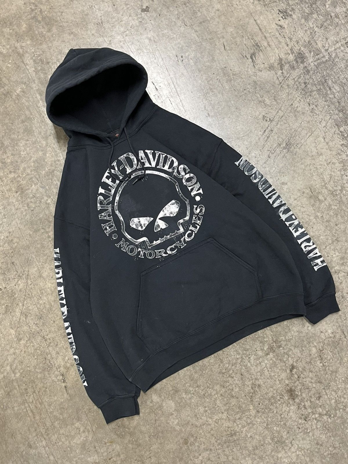 Harley Davidson Harley Davidson vintage y2k grunge skull hoodie rare hype Size US L / EU 52-54 / 3 - 1 Thumbnail