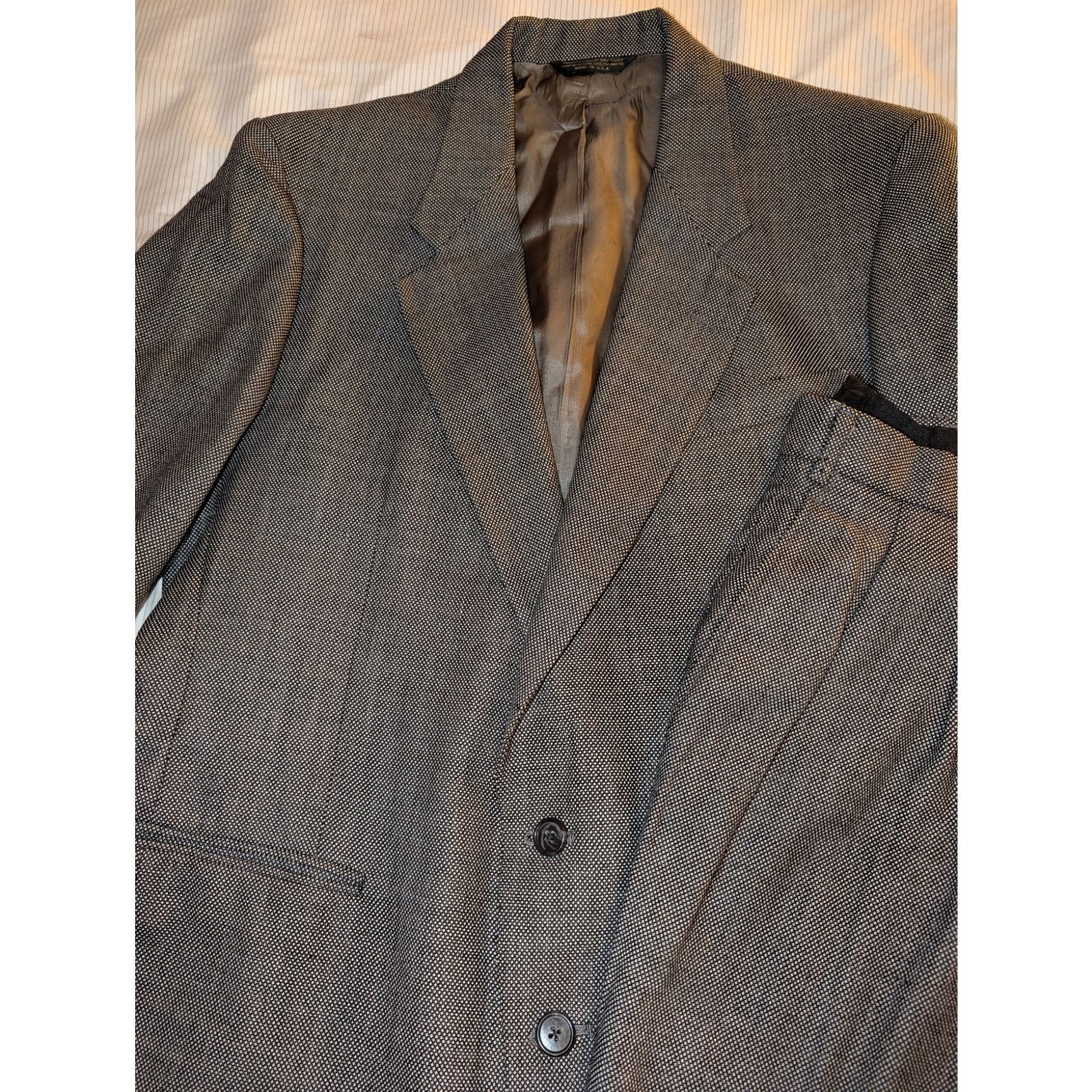 Other Vintage C&R Clothiers Bespoke Suit Wool USA 44R 39-28 pants Size 48R - 2 Thumbnail