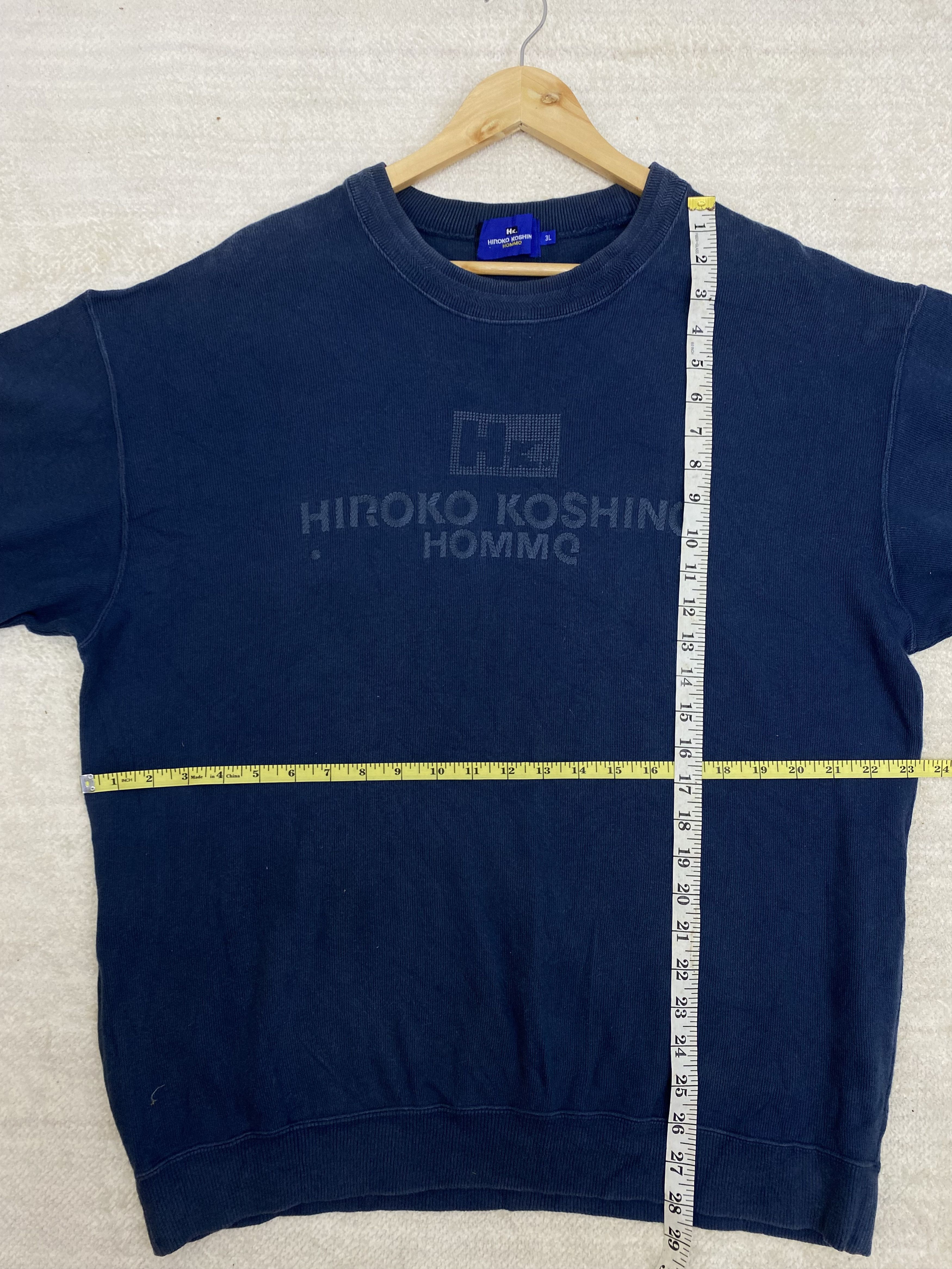 Hiroko Koshino Homme × Vintage Minimalist Sweater Sweatshirt Hiroko Koshino Size US XXL / EU 58 / 5 - 5 Thumbnail