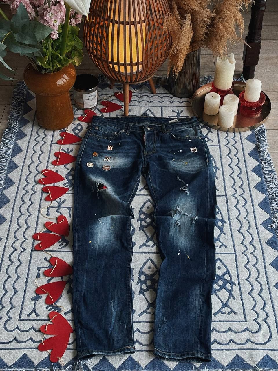 Dsquared2 Dsquared2 Jeans Blue Paint Distressed Size US 28 / EU 44 - 2 Thumbnail