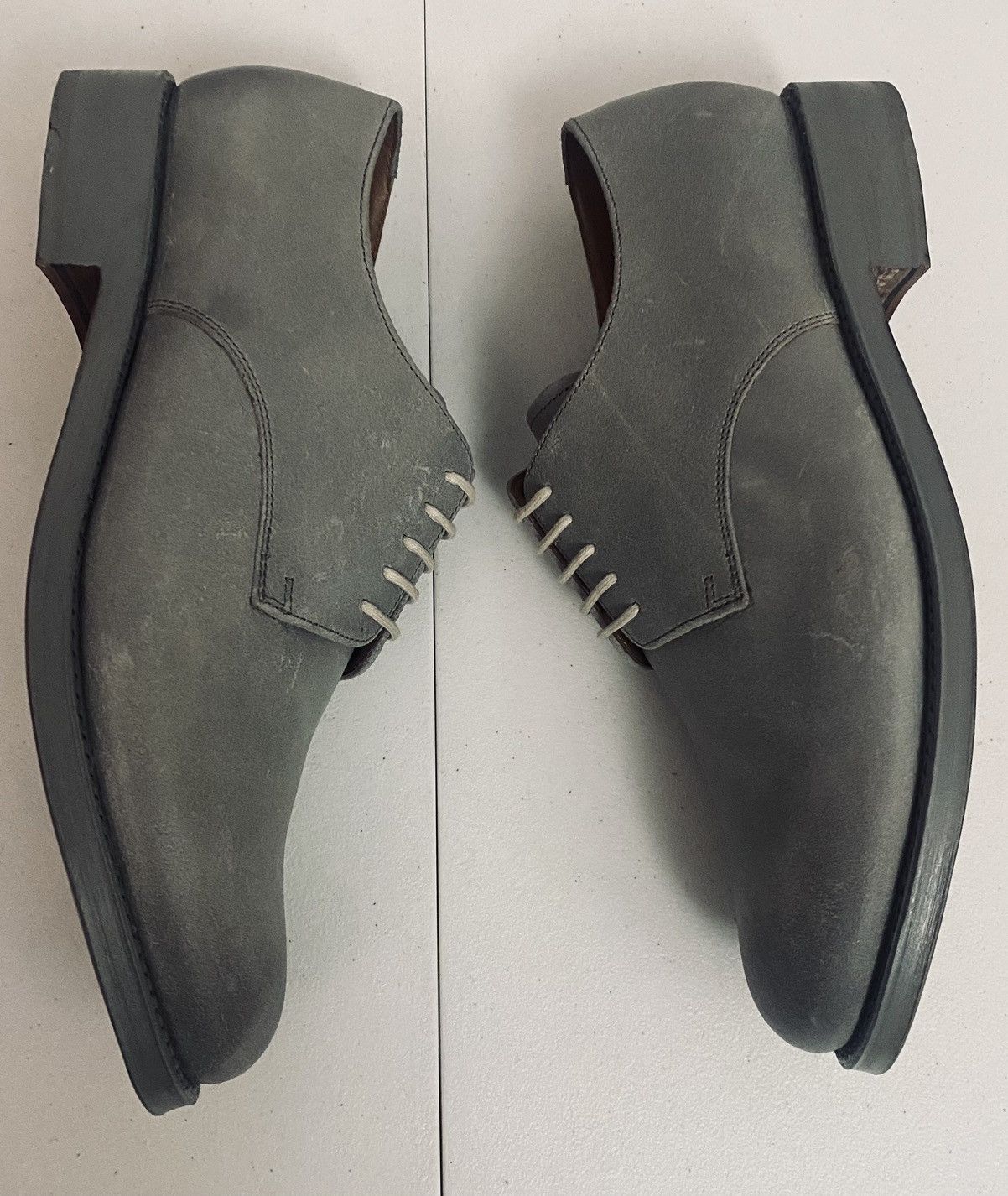 Grenson Grenson Grey Leather Burnished Toe Finnegan Derby 11 NIB Size US 11 / EU 44 - 6 Thumbnail