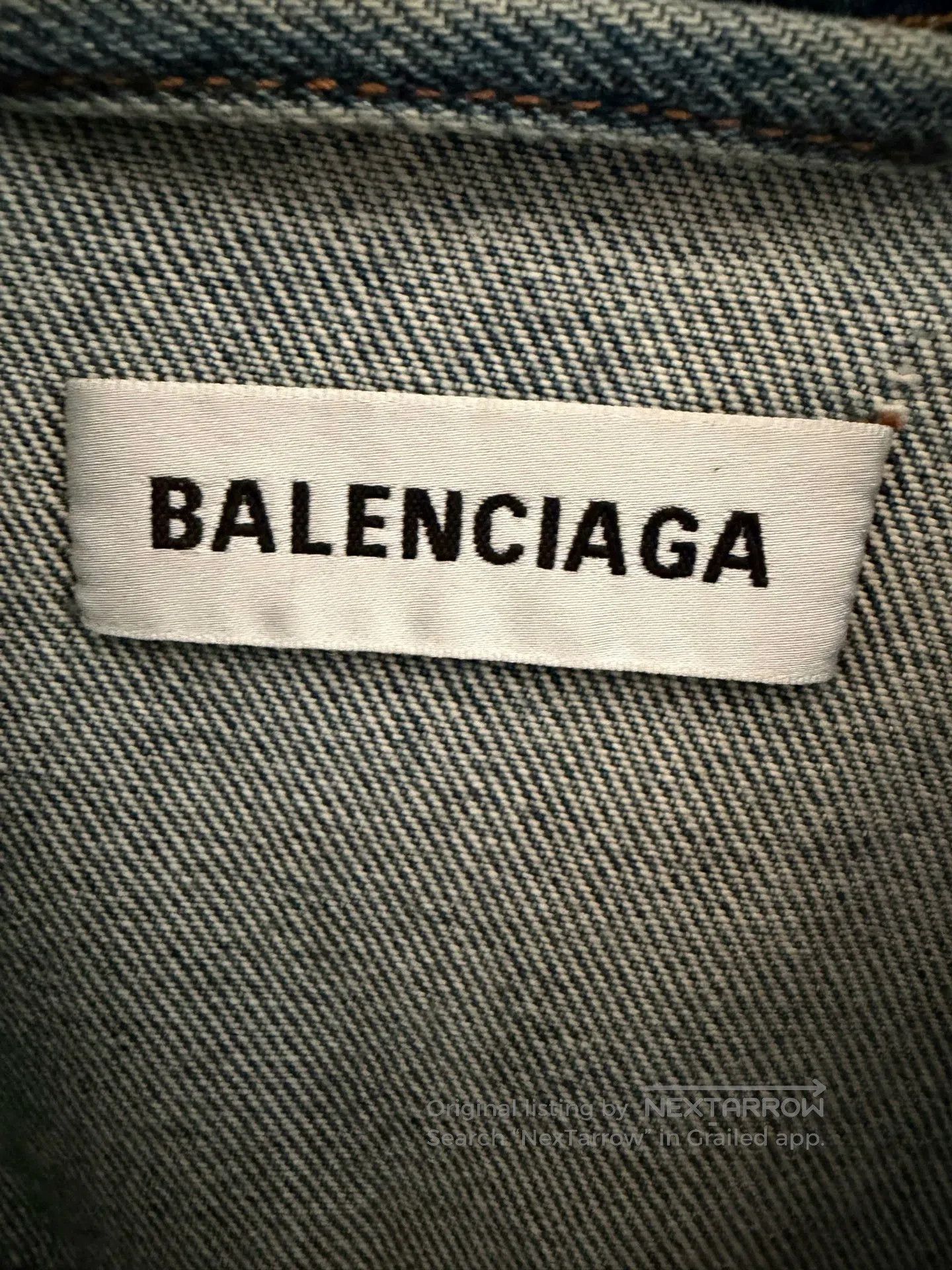 Balenciaga balenciaga embroidered logo denim jacket size 34. Size US M / EU 48-50 / 2 - 3 Thumbnail