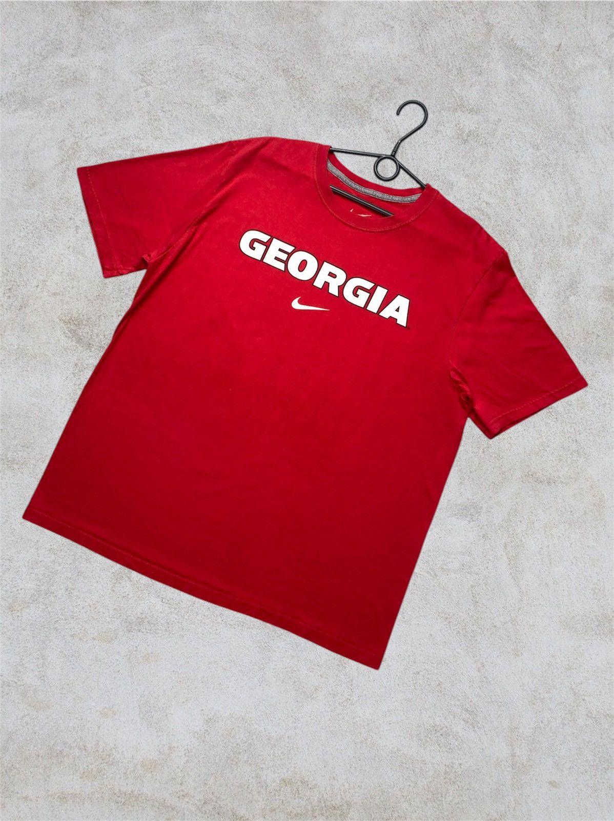Nike × Vintage Nike Georgia T-shirt swoosh size XL red Size US XL / EU 56 / 4 - 1 Thumbnail