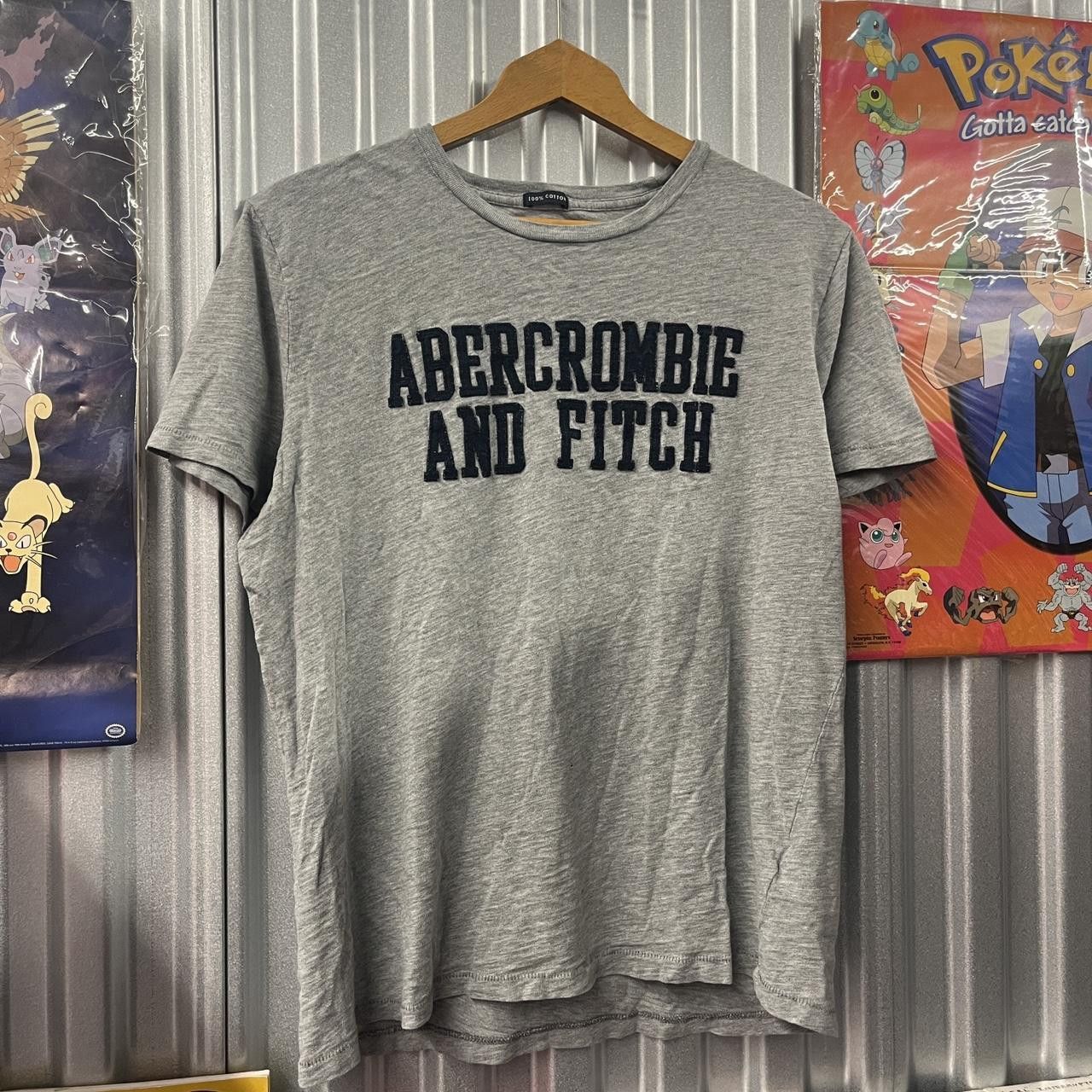 Abercrombie & Fitch Y2K Abercrombie And Fitch Grey Spell Out Logo T Shirt M Size US M / EU 48-50 / 2 - 2 Thumbnail