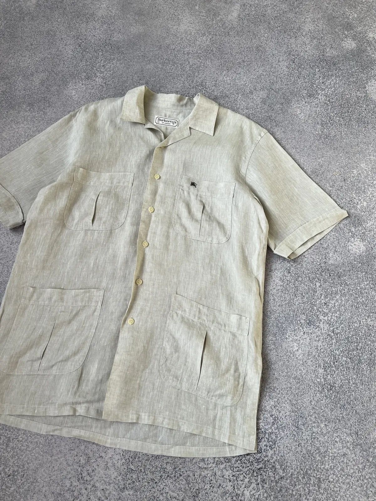 Burberry × Vintage Vintage Burberry Button Up Shirt Size US L / EU 52-54 / 3 - 2 Thumbnail