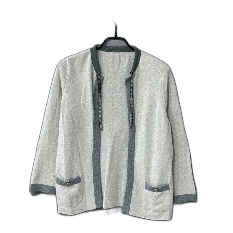 Chanel Gray Cashmere Cardigan by Chanel Size S / US 4 / IT 40 - 1 Thumbnail