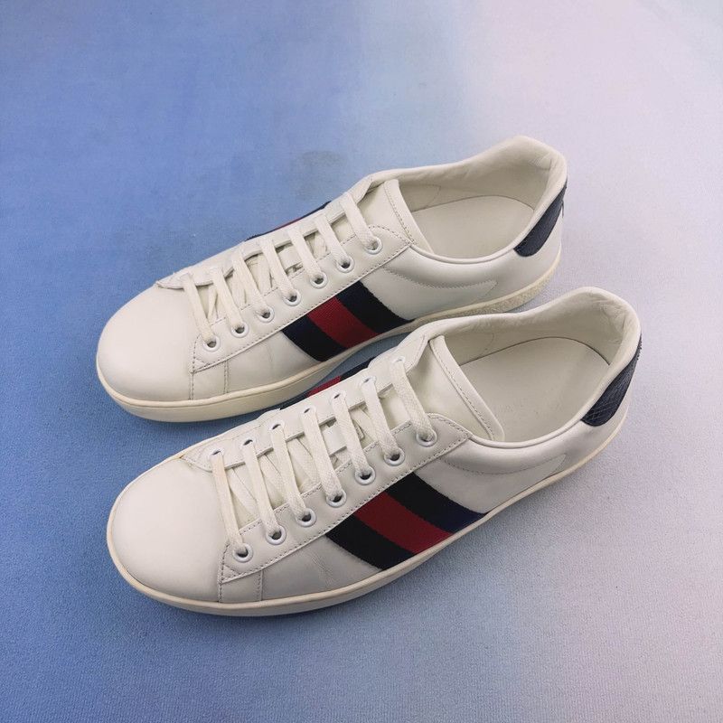 Gucci Gucci ACE White Leather Low-Top Sneakers - Size US 9.5 / EU 42-43 - 1 Thumbnail