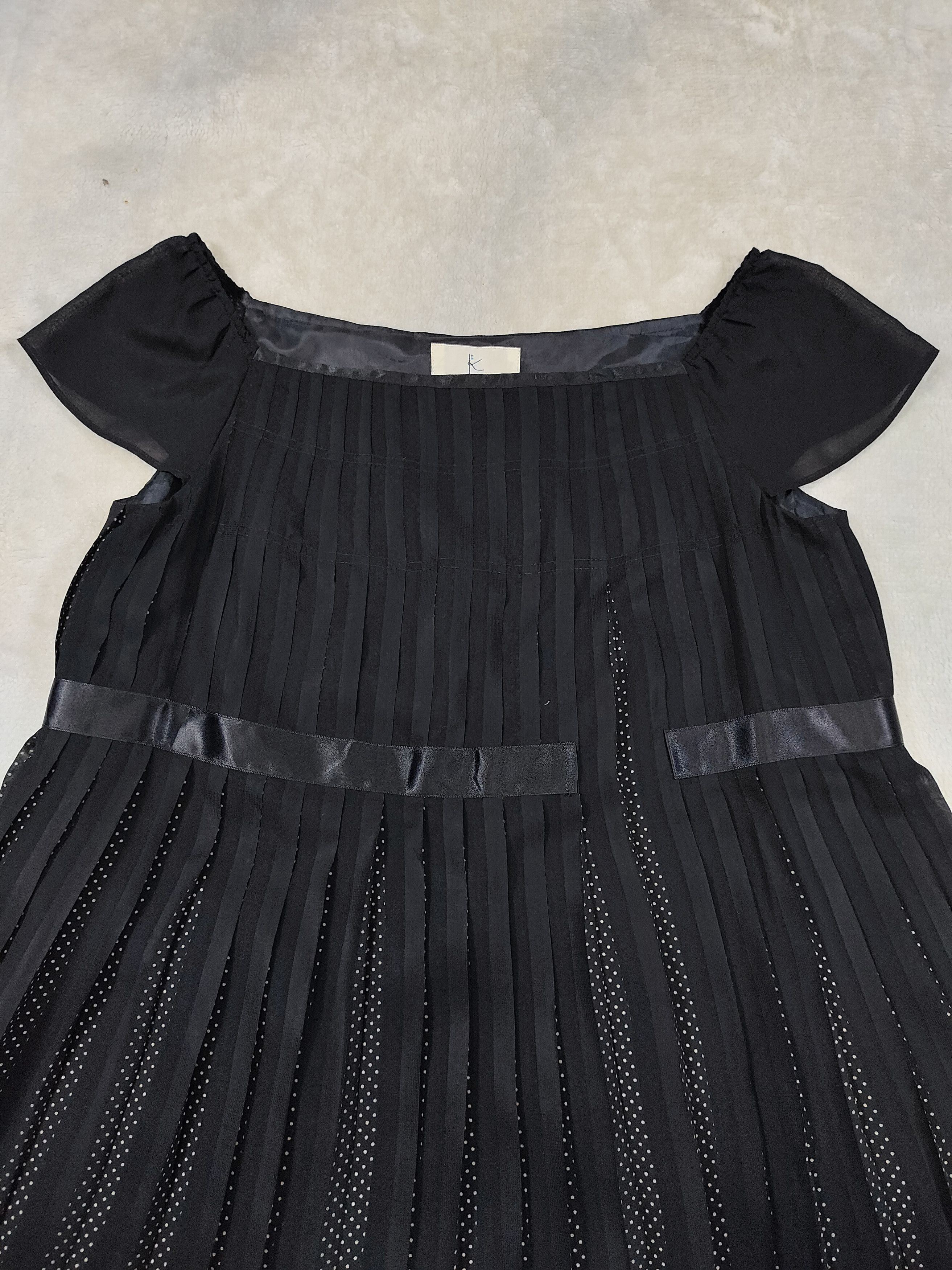 Issey Miyake 🇯🇵 Kumikyoku By Issey Co Pleated Sheer Babydoll Top Size M / US 6-8 / IT 42-44 - 6 Thumbnail