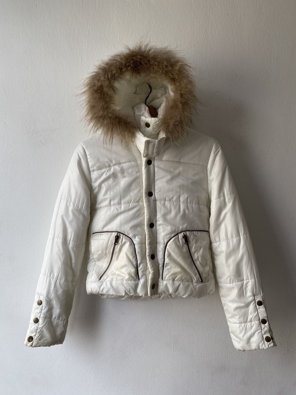 Japanese Brand 2000s - N.O.T Puffer Fur Cropped Jacket Size US S / EU 44-46 / 1 - 4 Thumbnail