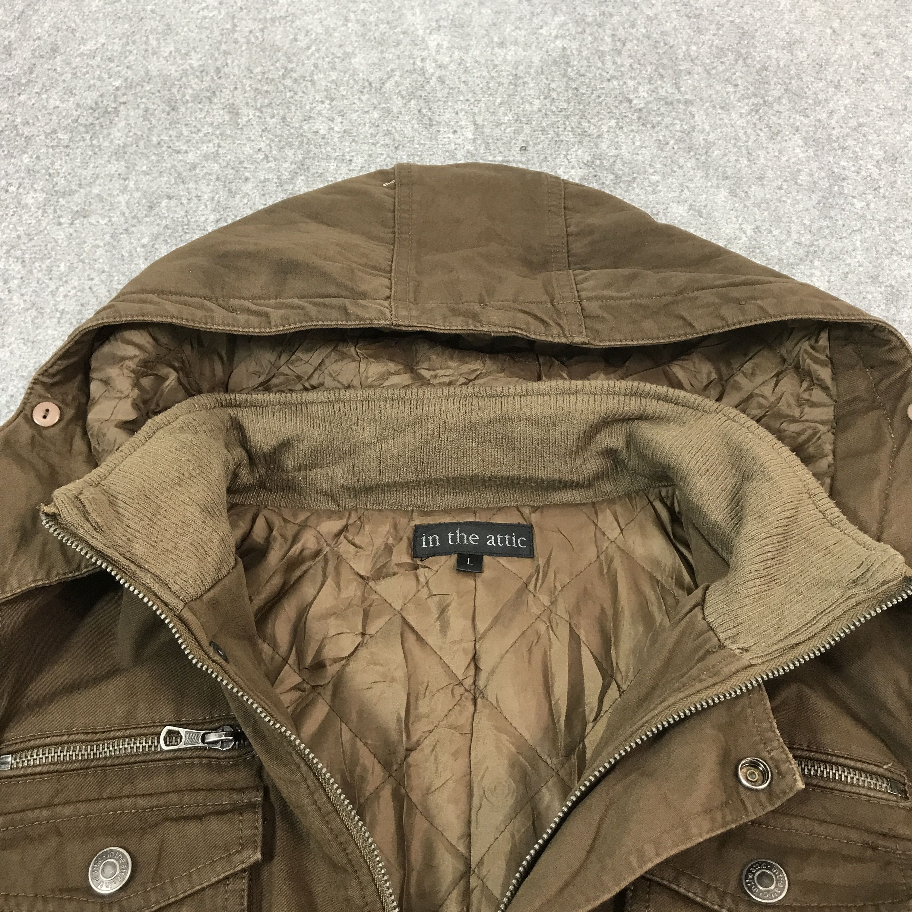 In The Attic × Tornado Mart IN THE ATTIC JAPAN BROWN QUILTED JACKET Size US L / EU 52-54 / 3 - 5 Thumbnail