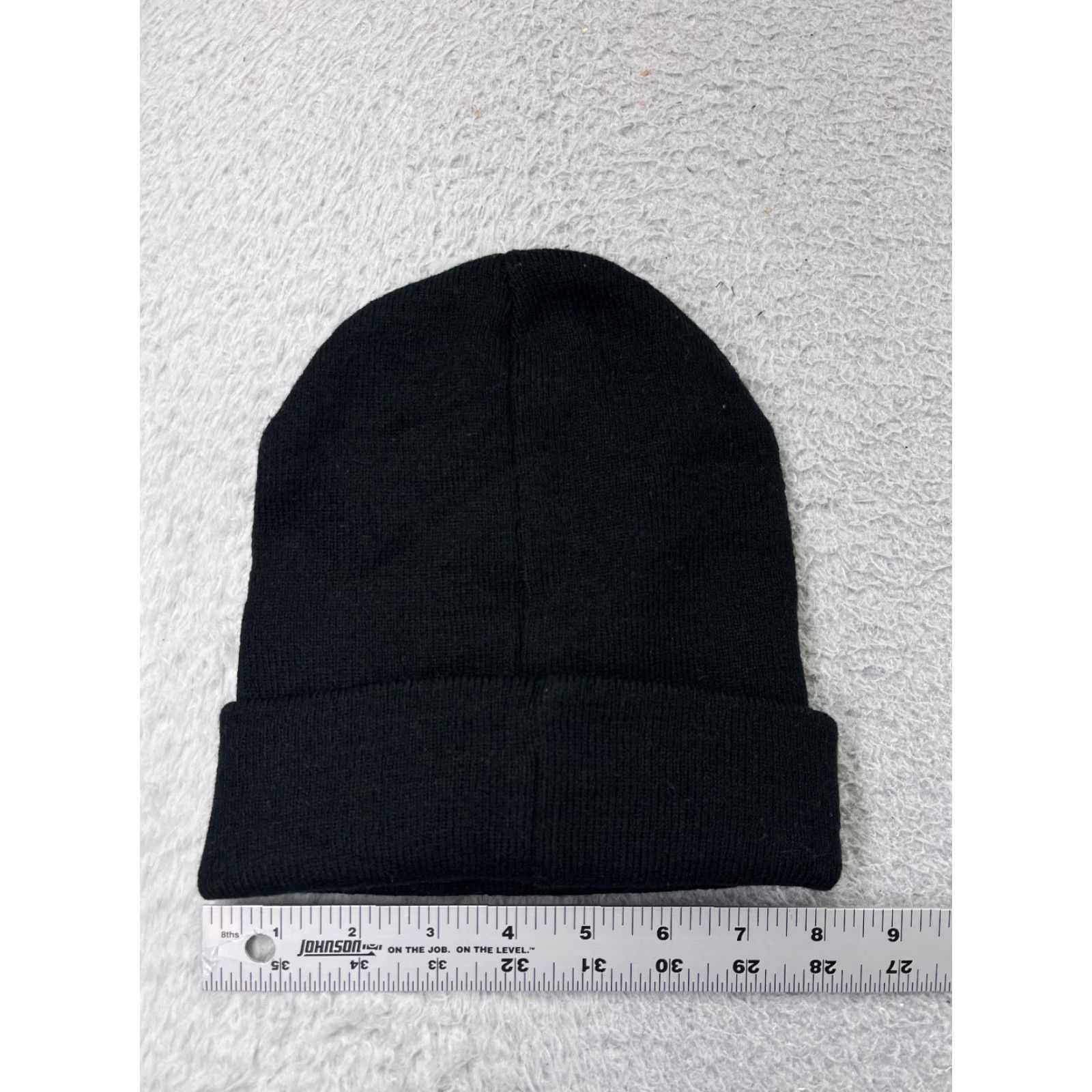 Vintage Smith Novelty Company Beanie Hat Adult One Size Black Knit Acrylic Logo Ski Beanie Mens Winter Season Size ONE SIZE - 3 Thumbnail