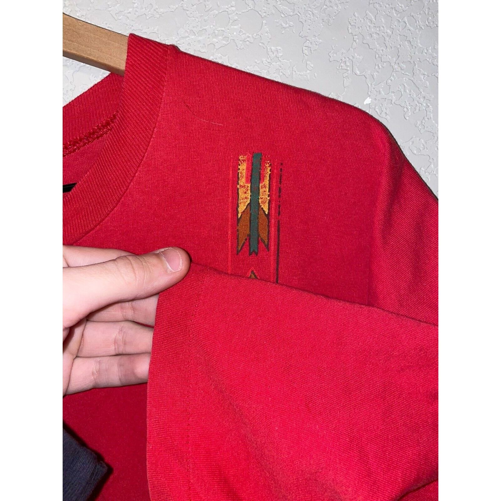 Jerzees Vintage Native Sleeper Shirt Mexican Art Vase Pots Tee 90s Size US XL / EU 56 / 4 - 8 Thumbnail