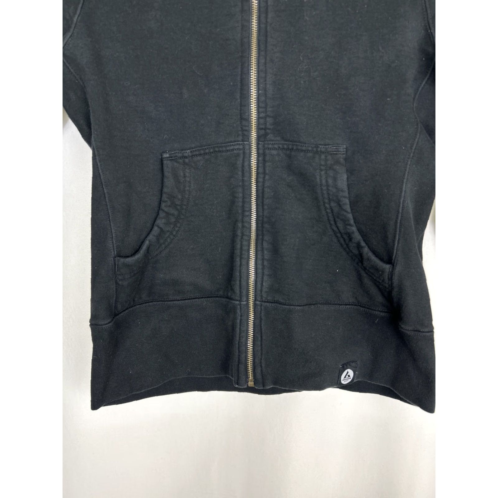 Vintage American Giant Hoodies Womens Small Black Full Zip Cotton Embroidered Size S / US 4 / IT 40 - 4 Thumbnail