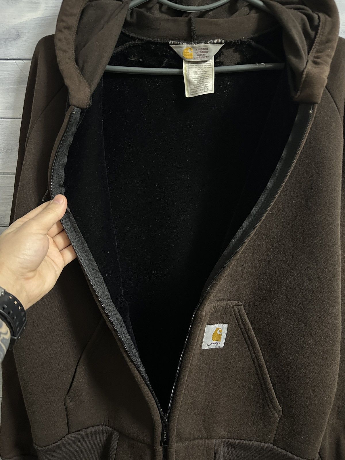 Carhartt Rare Vintage Brown Zip Hoodie Carhartt 90’s Small Logo Size US M / EU 48-50 / 2 - 7 Thumbnail