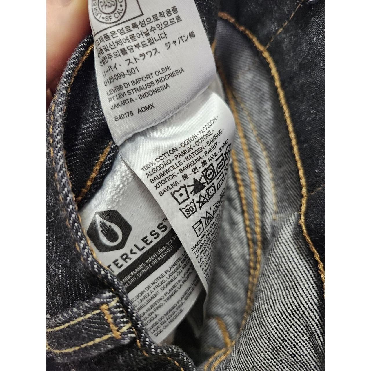 Levi's × Vintage LEVI LEVIS 501 STRAIGHT MEN'S BUTTON FLY BLACK DENIM JEANS Size US 34 / EU 50 - 5 Thumbnail