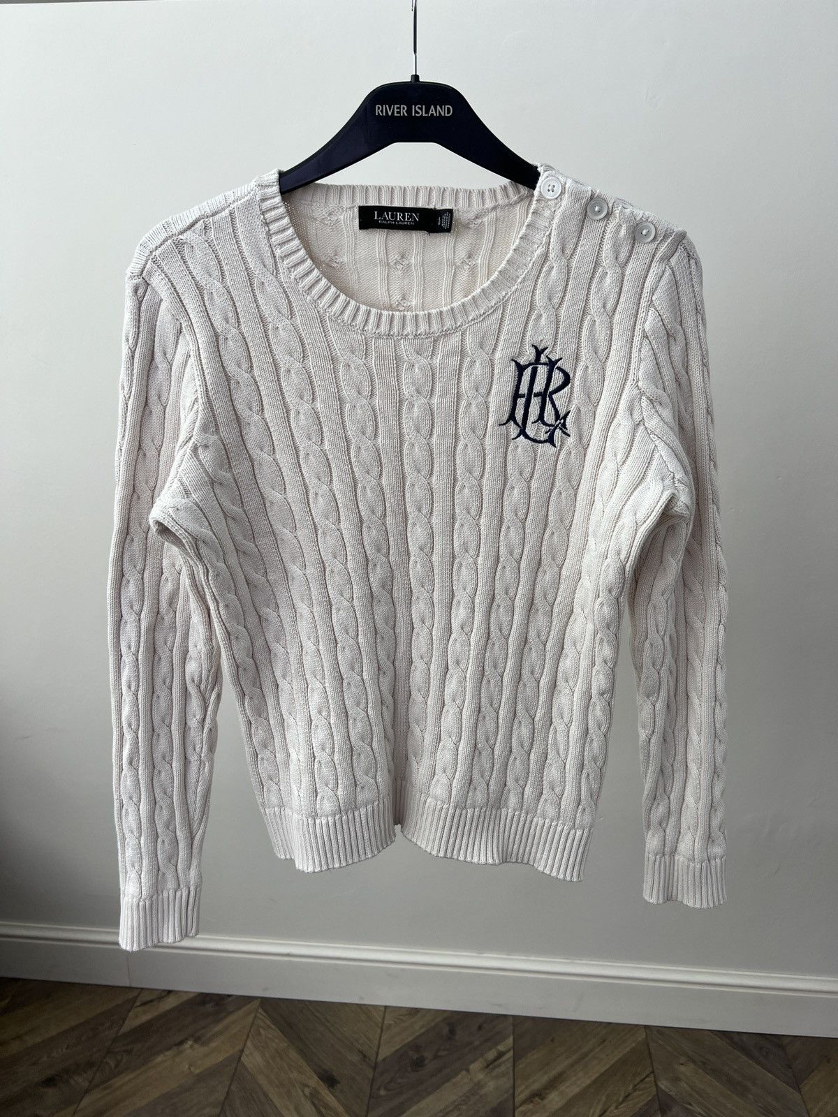 Ralph Lauren Vintage Ralph Lauren Black Label Women’s Cable Knit Sweater Size L / US 10 / IT 46 - 2 Thumbnail