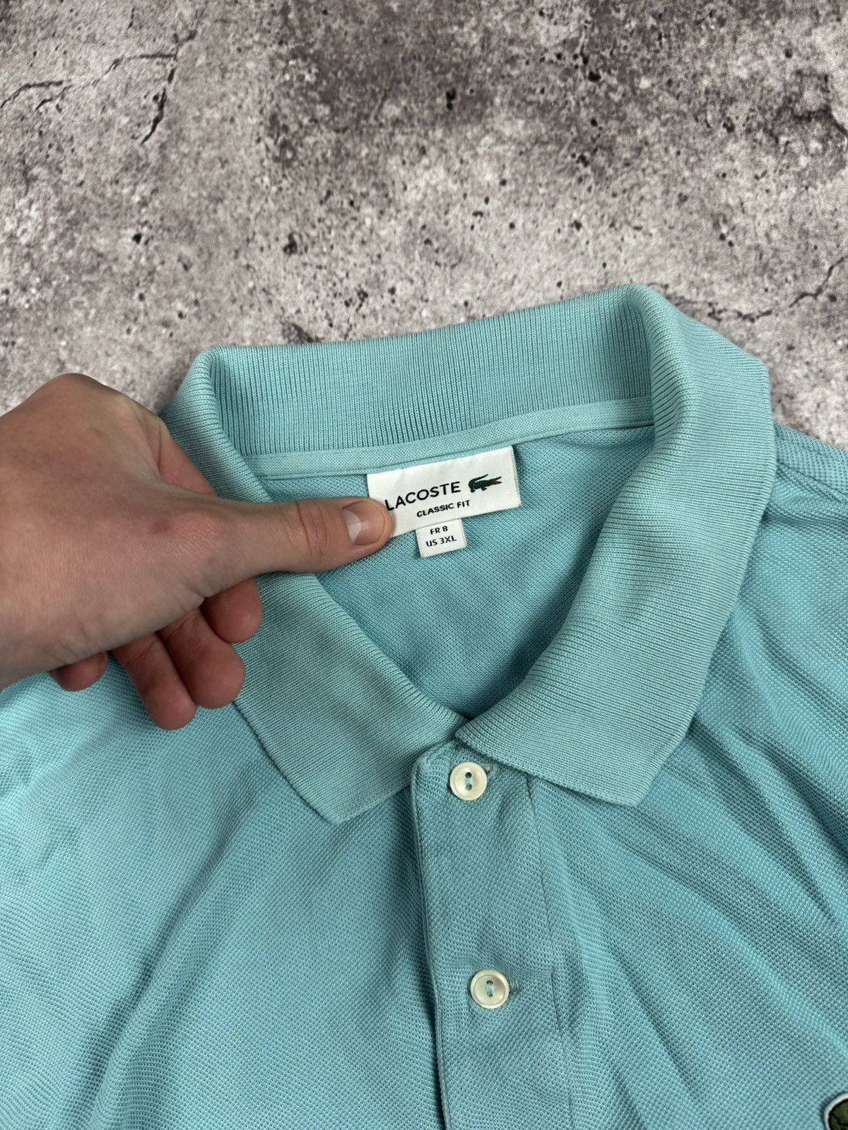 Lacoste × Vintage 🐊 LACOSTE VINTAGE Y2K POLO LONGSLEEVE BABY BLUE☺️ Size US XXL / EU 58 / 5 - 4 Thumbnail