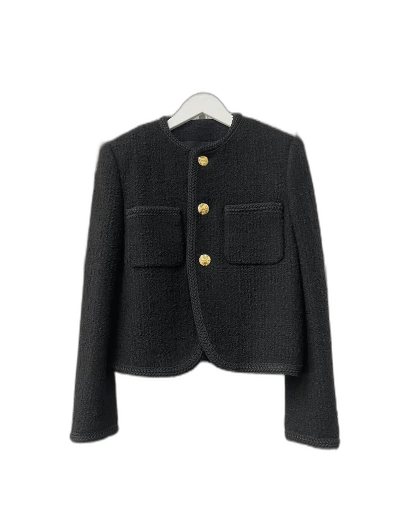 Celine Celine Black Gold Button Tweed Jacket Size US S / EU 44-46 / 1 - 1 Thumbnail
