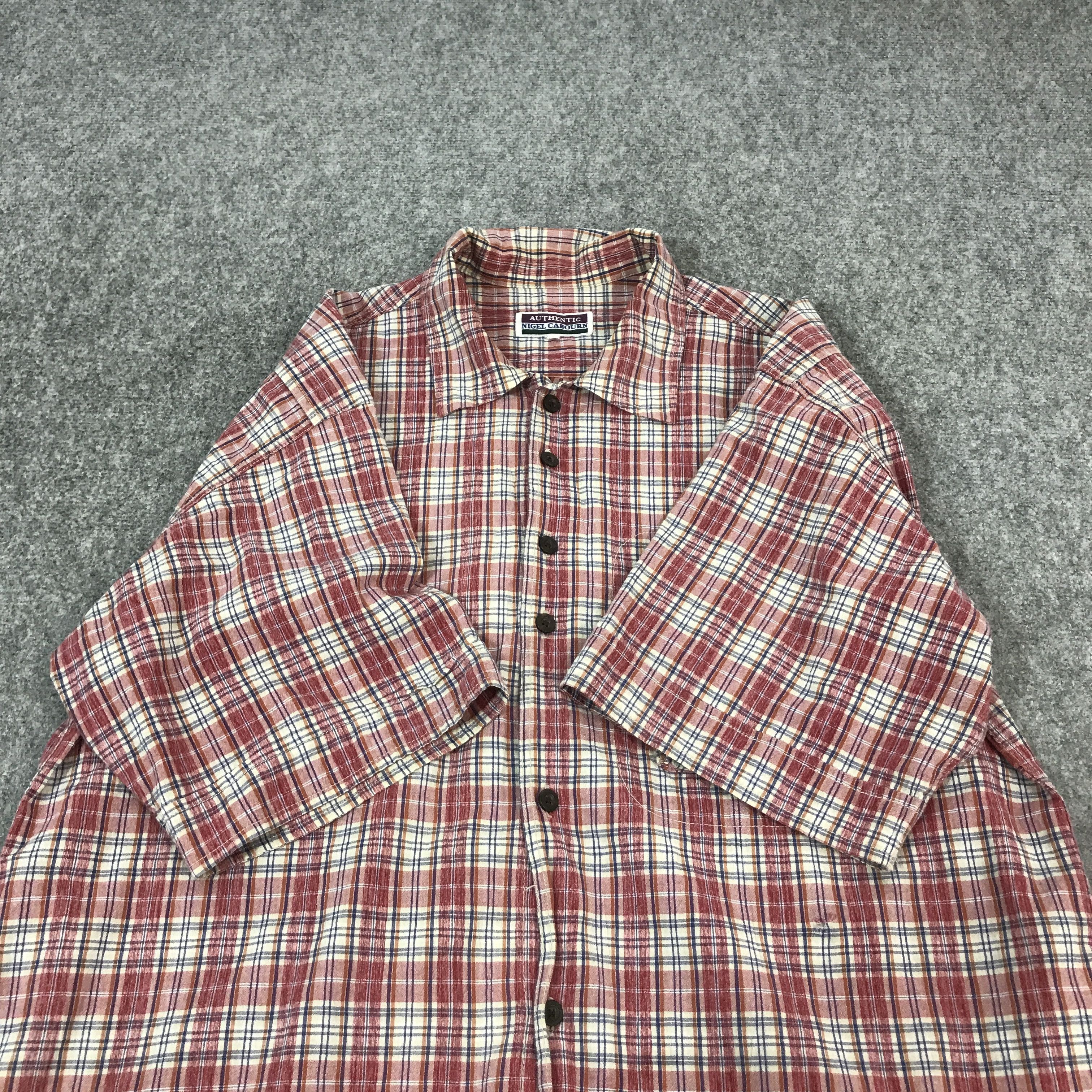 Japanese Brand AUTHENTIC NIGEL CABOURN TARTAN DESIGN BUTTON UP SHIRTS Size US L / EU 52-54 / 3 - 8 Thumbnail