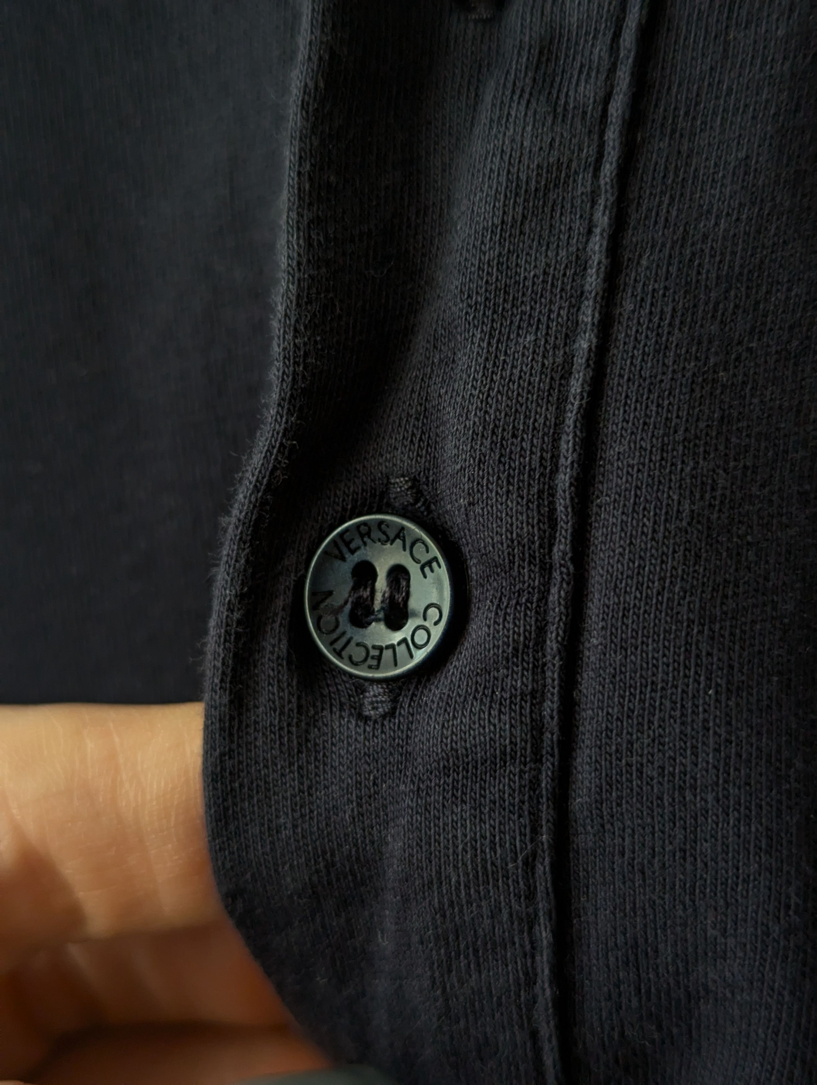Versace Versace Collection Polo Shirt Cotton Navy Gold Medusa Patch Size US M / EU 48-50 / 2 - 4 Thumbnail