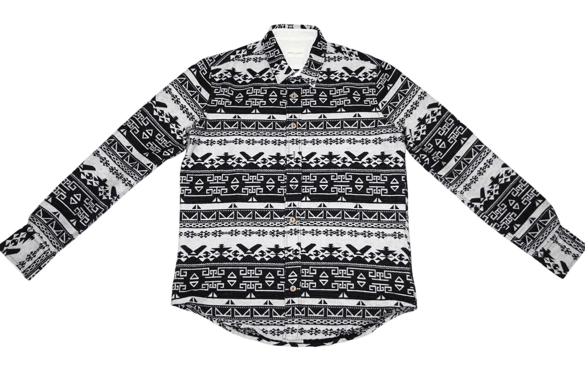 Flannel DEADSTOCK! GERMAN GARMENT Berlin Rugged Flannel Aztec Shirt Size US L / EU 52-54 / 3 - 4 Thumbnail