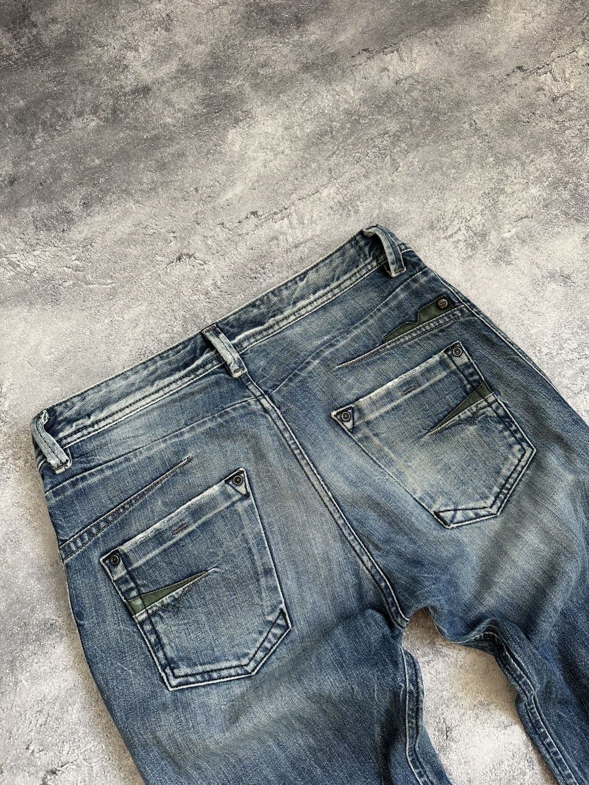Diesel Vintage Diesel Distressed Ripped Denim Jeans Japanese Stripe Size US 31 - 16 Thumbnail